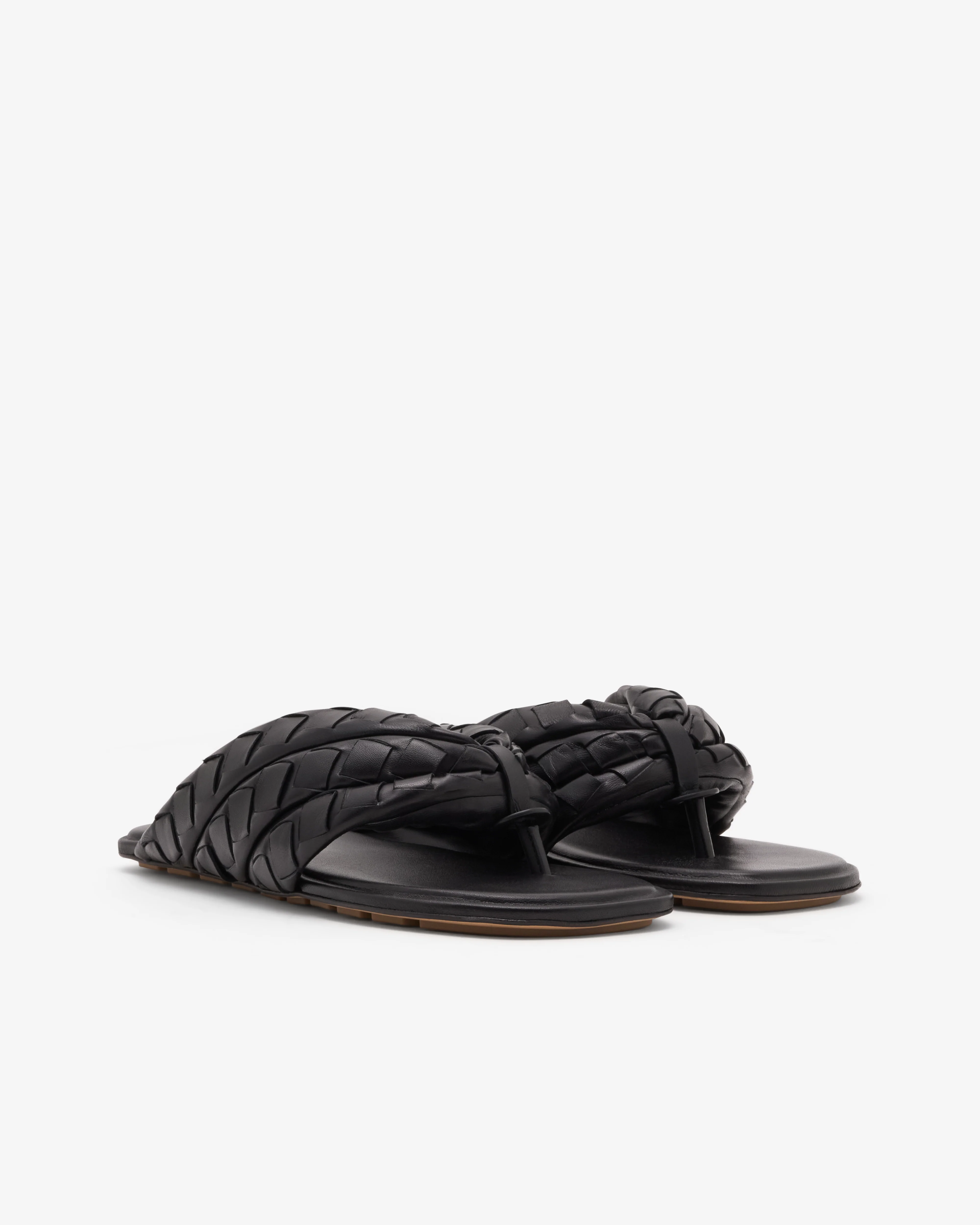 Bottega Veneta - Women's Salsa Flat Sandal - (Black) - Image 3