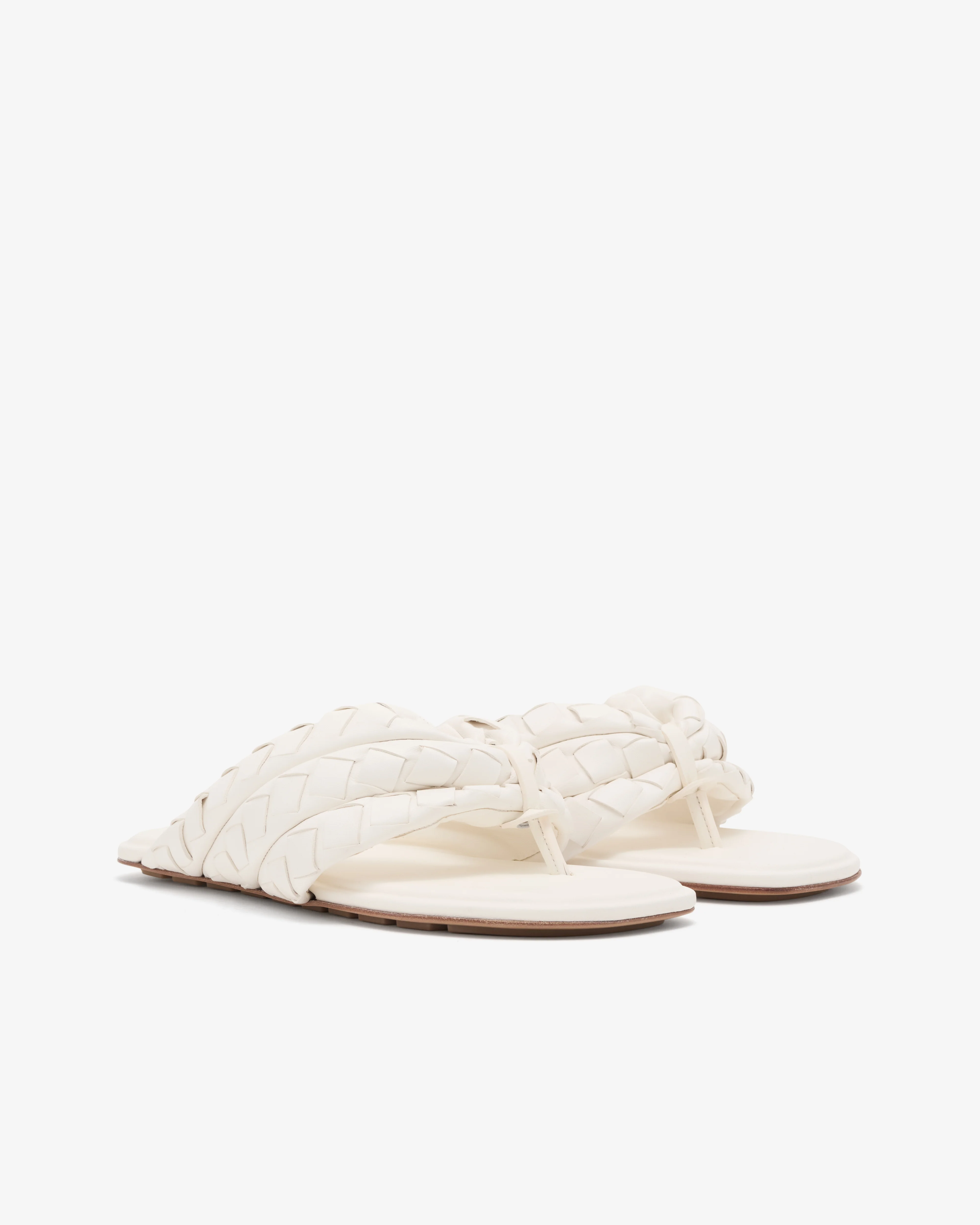 Bottega Veneta - Women's Salsa Flat Thong - (Alabaster) - Image 2