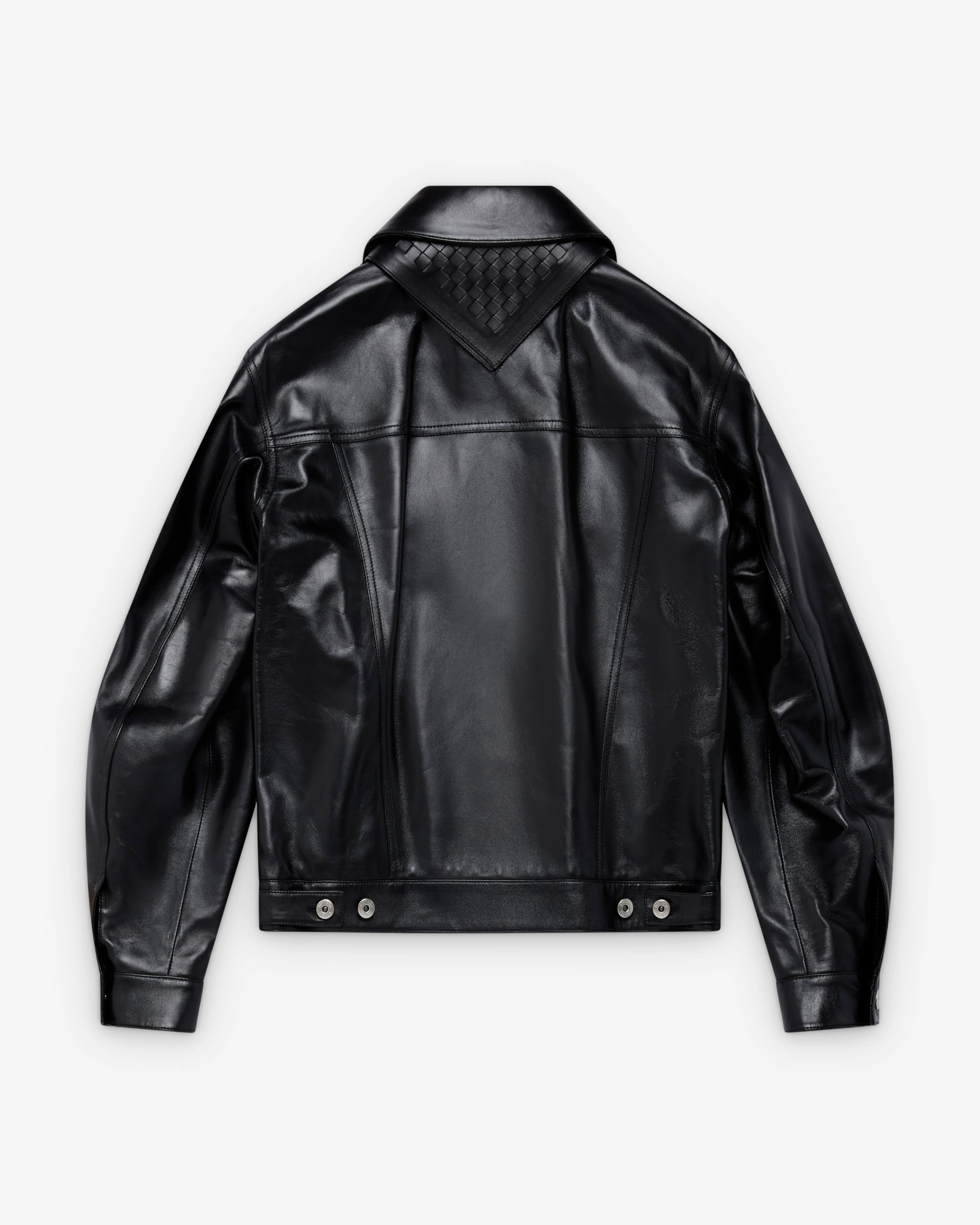 Bottega Veneta - Women's Semi Shiny Leather Jacket - (Black) - Image 2