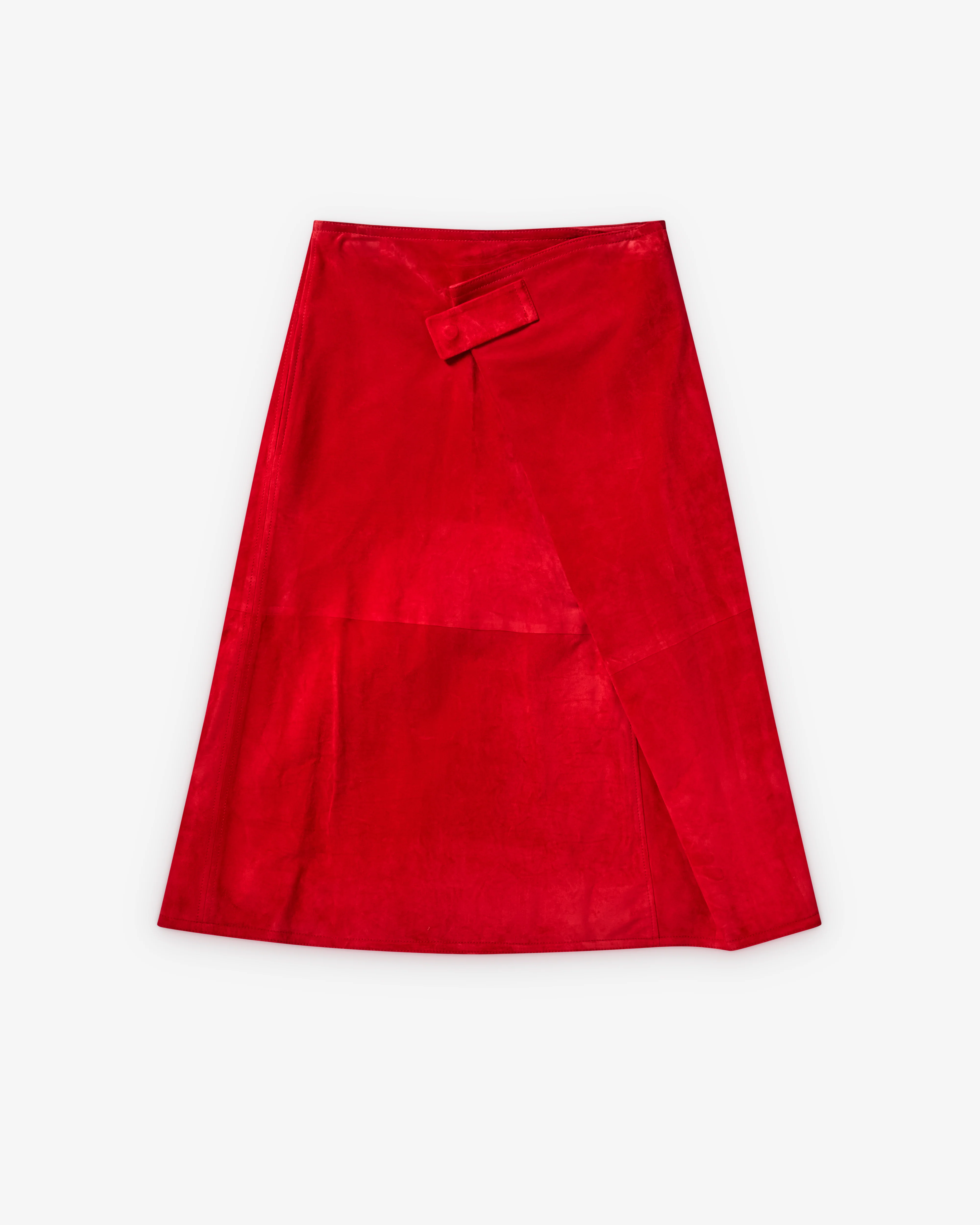 Bottega Veneta - Women's Suede Leather Skirt - (Crave)