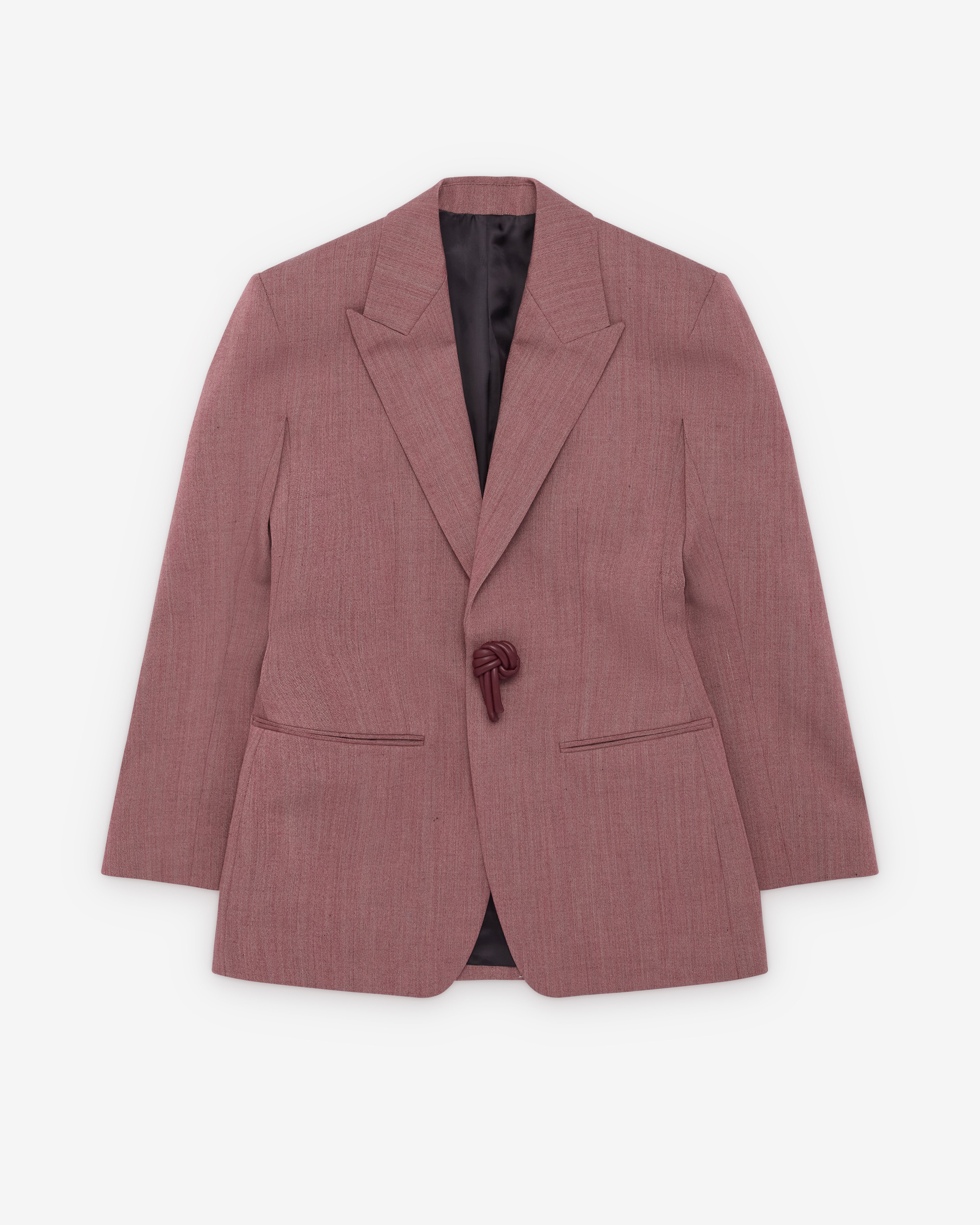 Bottega Veneta - Women's Wool And Linen Melange Jacket - (Pink/Carrubo Mel)