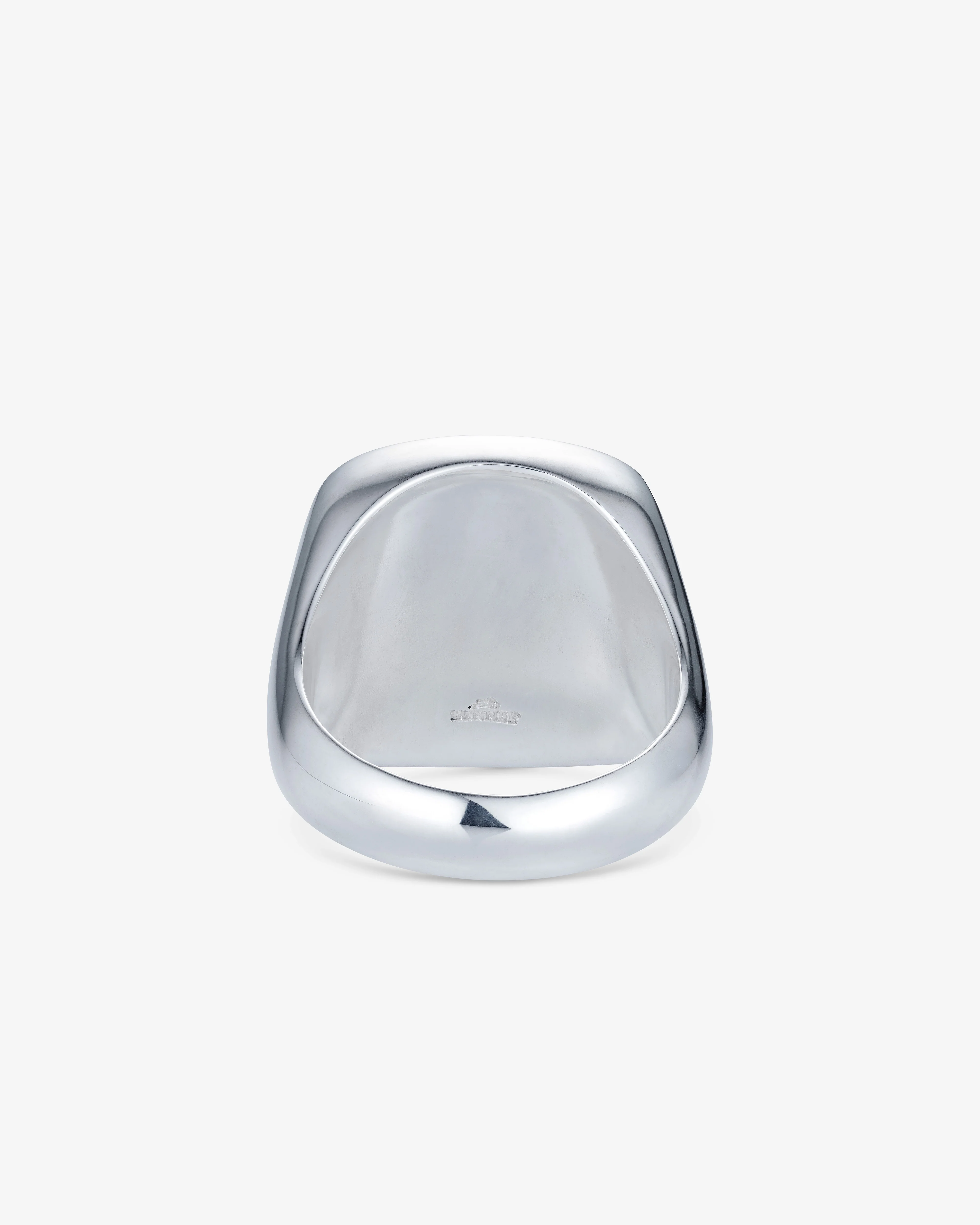 Bunney - Heavy Cushion Signet Ring - (Silver) - Image 3