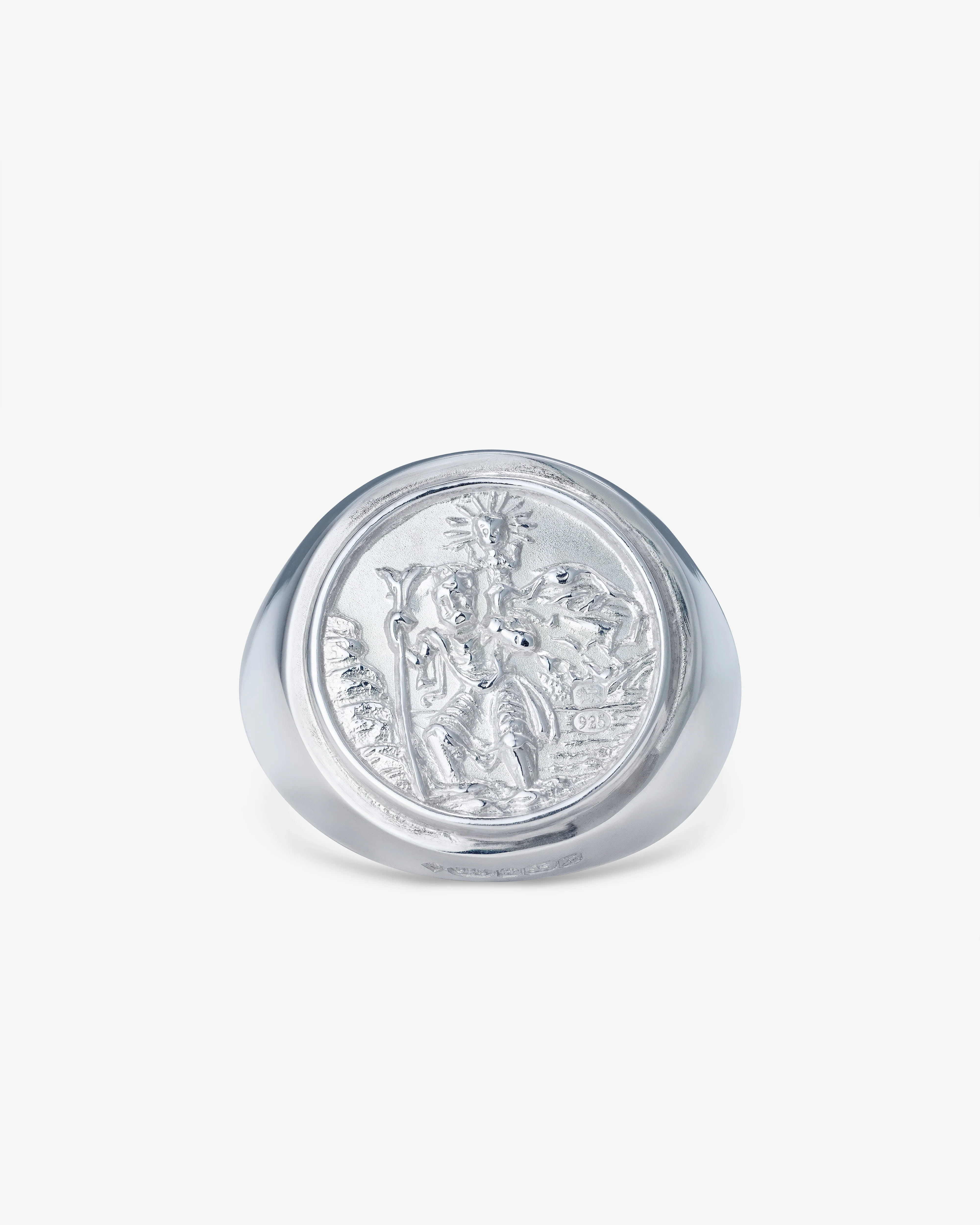 Bunney - St. Christopher Signet Ring - (Silver)