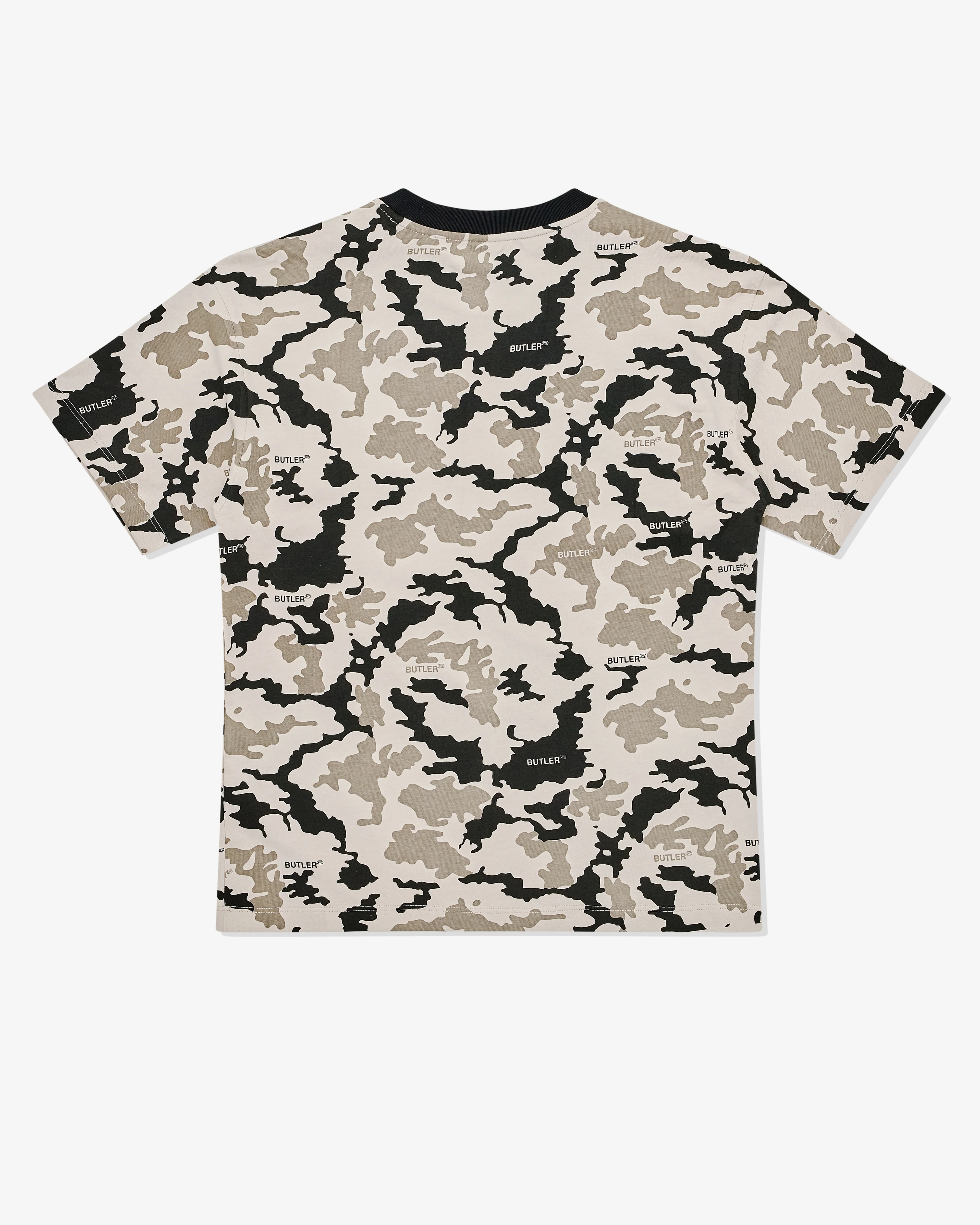 Butler Svc - Men’s Cement Camo T-Shirt - (Black/Khaki) - Image 2