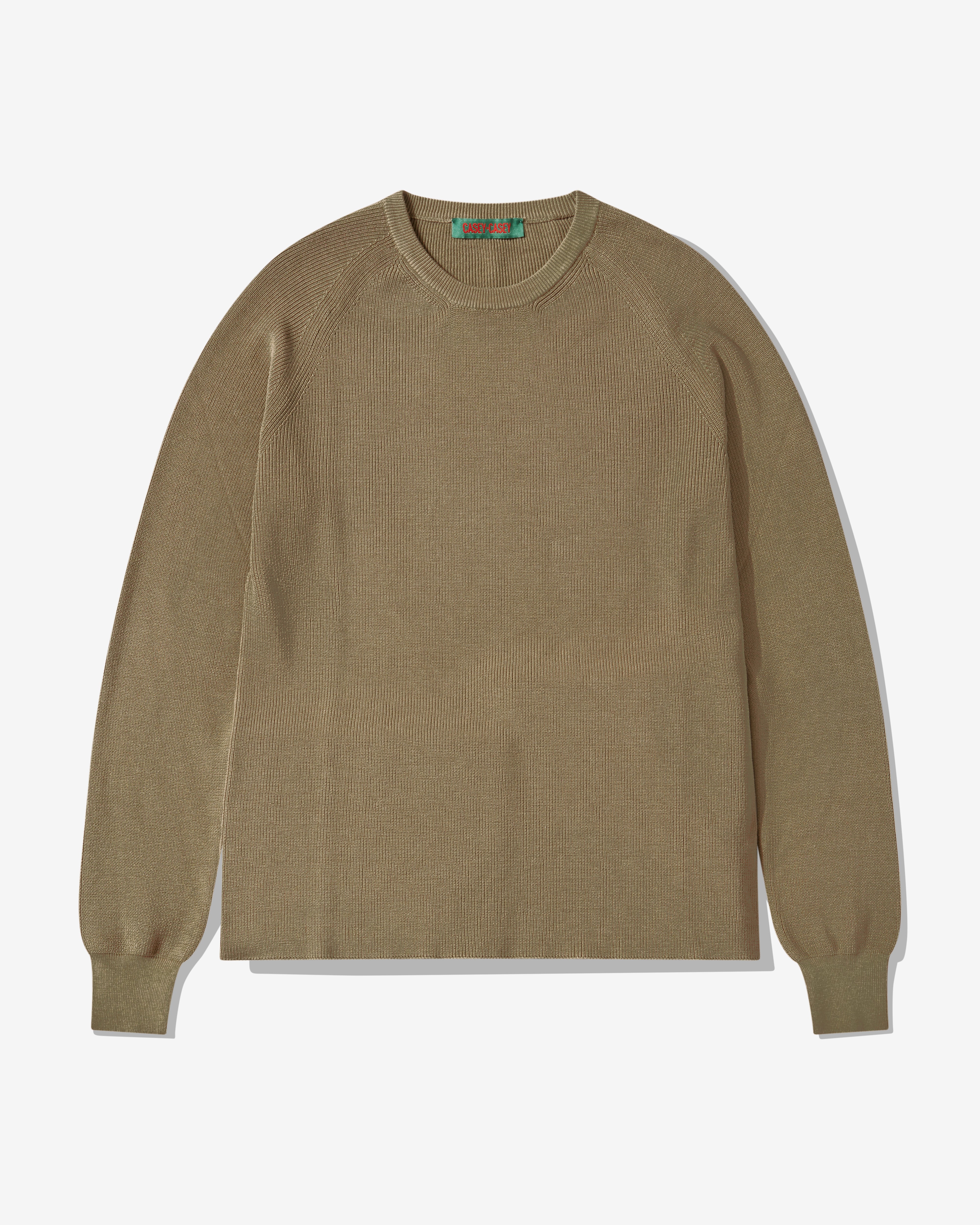 Casey Casey - Men’s Rib Stitch Sweater - (Dark Beige)