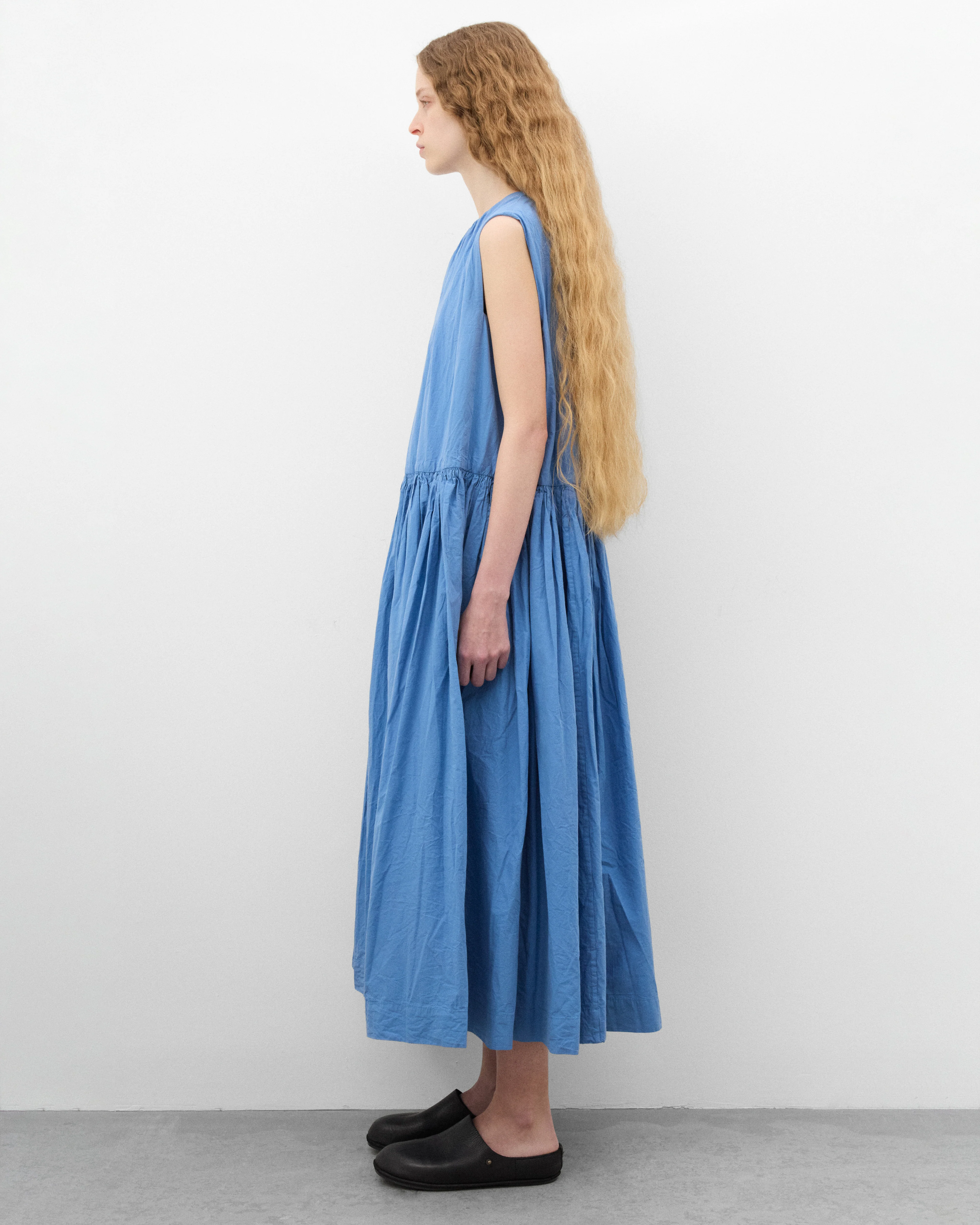 Casey Casey - Women's Pomme Ruchee Dress - (Blue) - Image 4