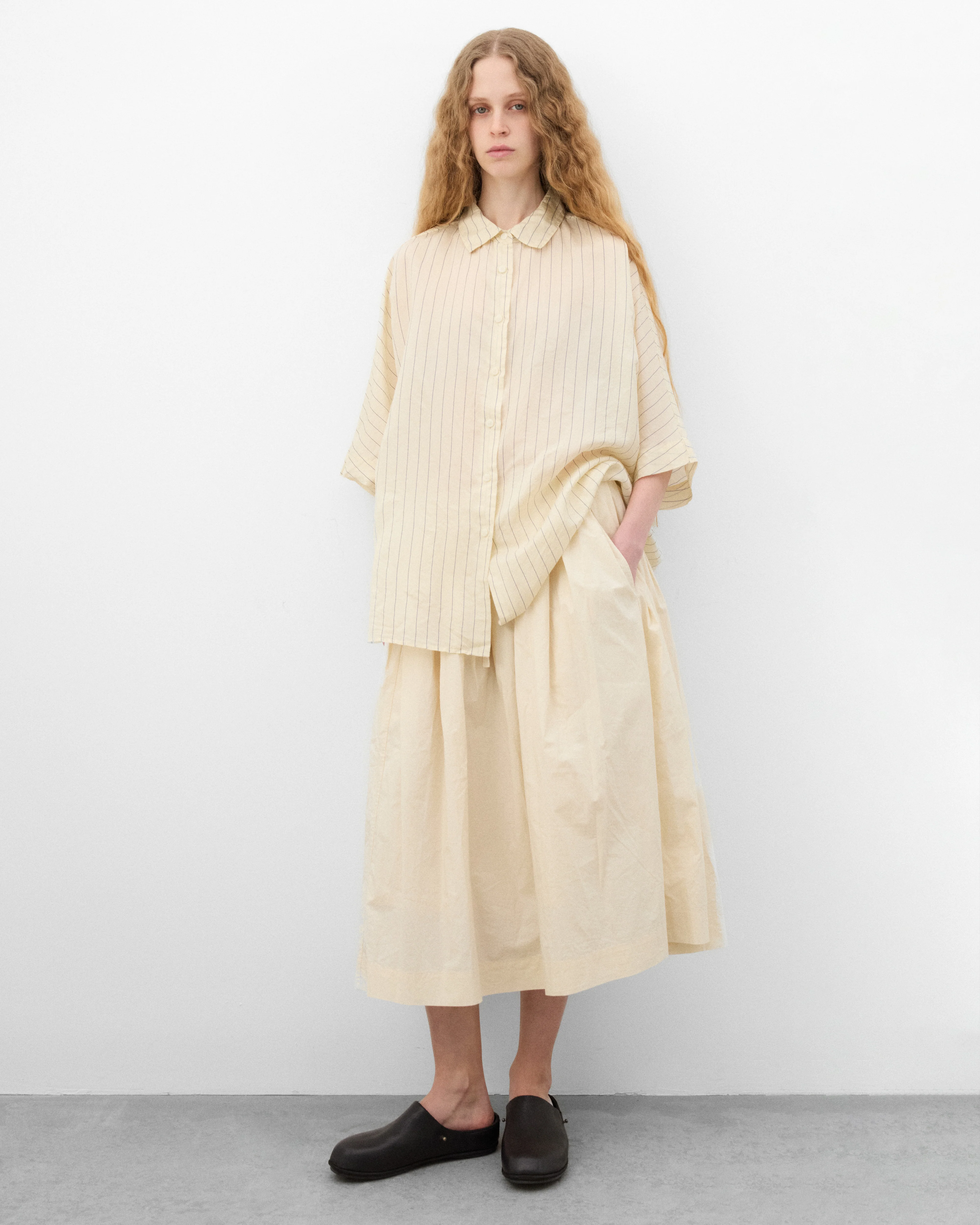 Casey Casey - Women's Waga S/S Shirt - (Off White Stripe) - Image 6