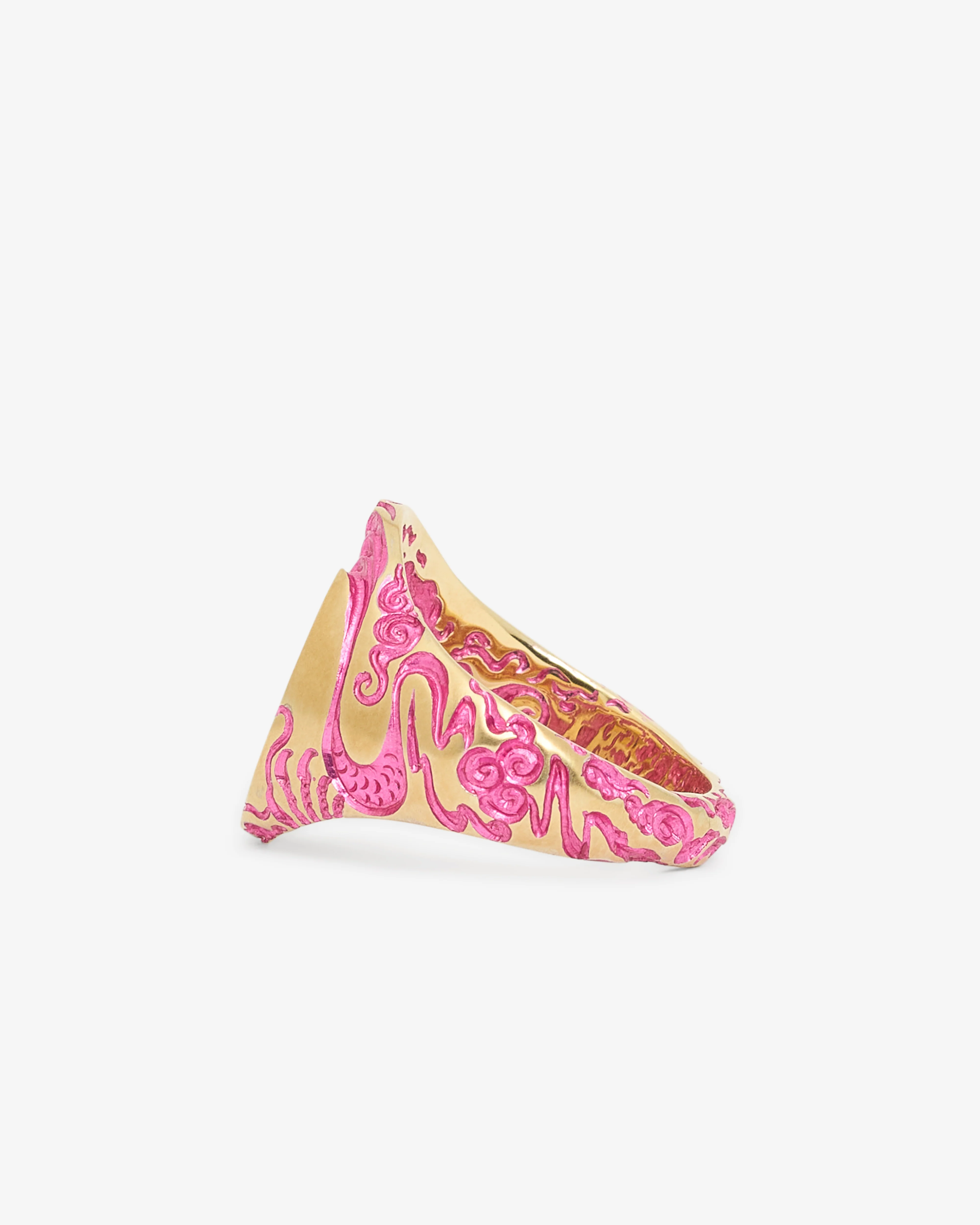 Castro - Dragon Signet Ring - (Pink) - Image 2