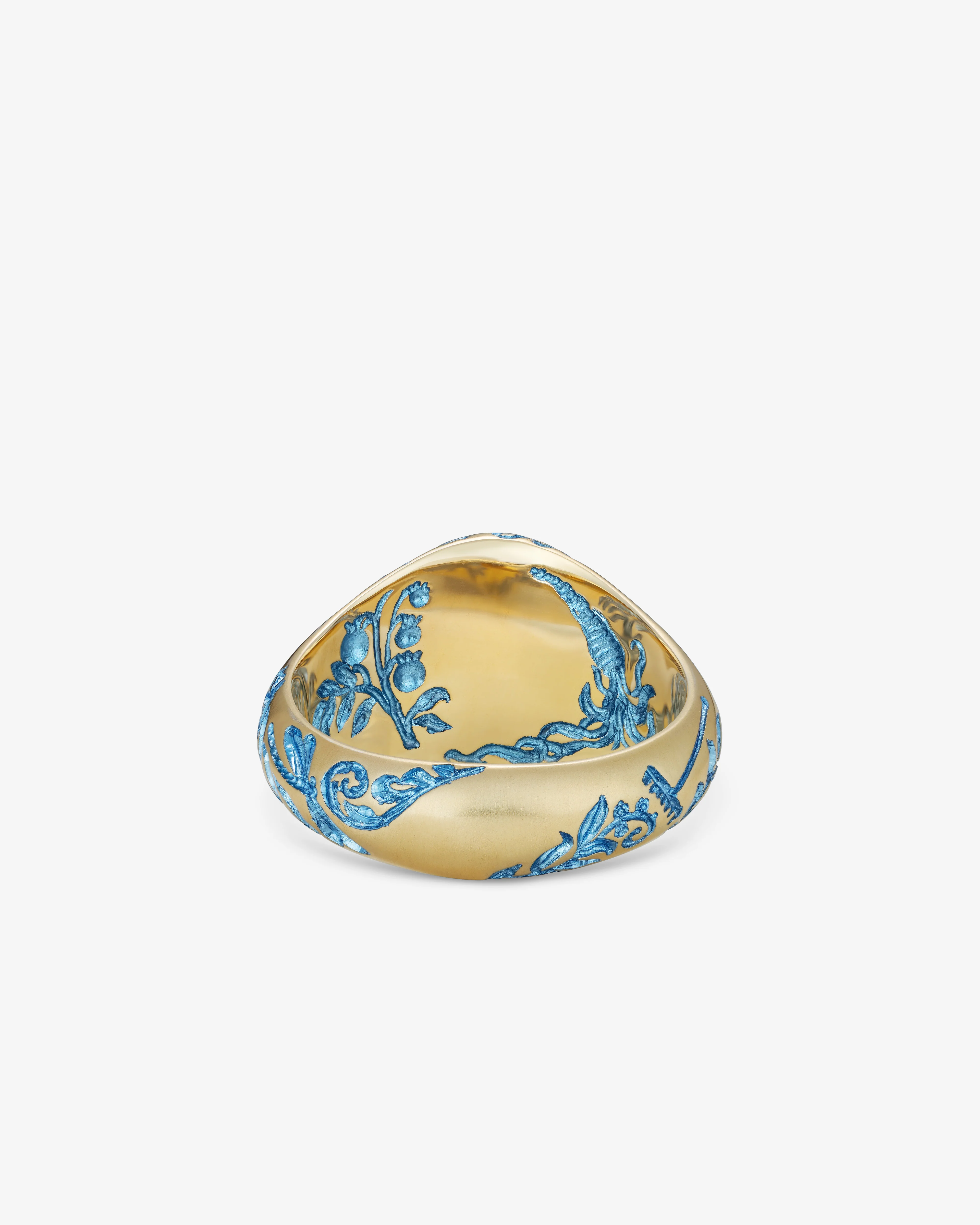 Castro - Peony Signet Ring - (Blue) - Image 3
