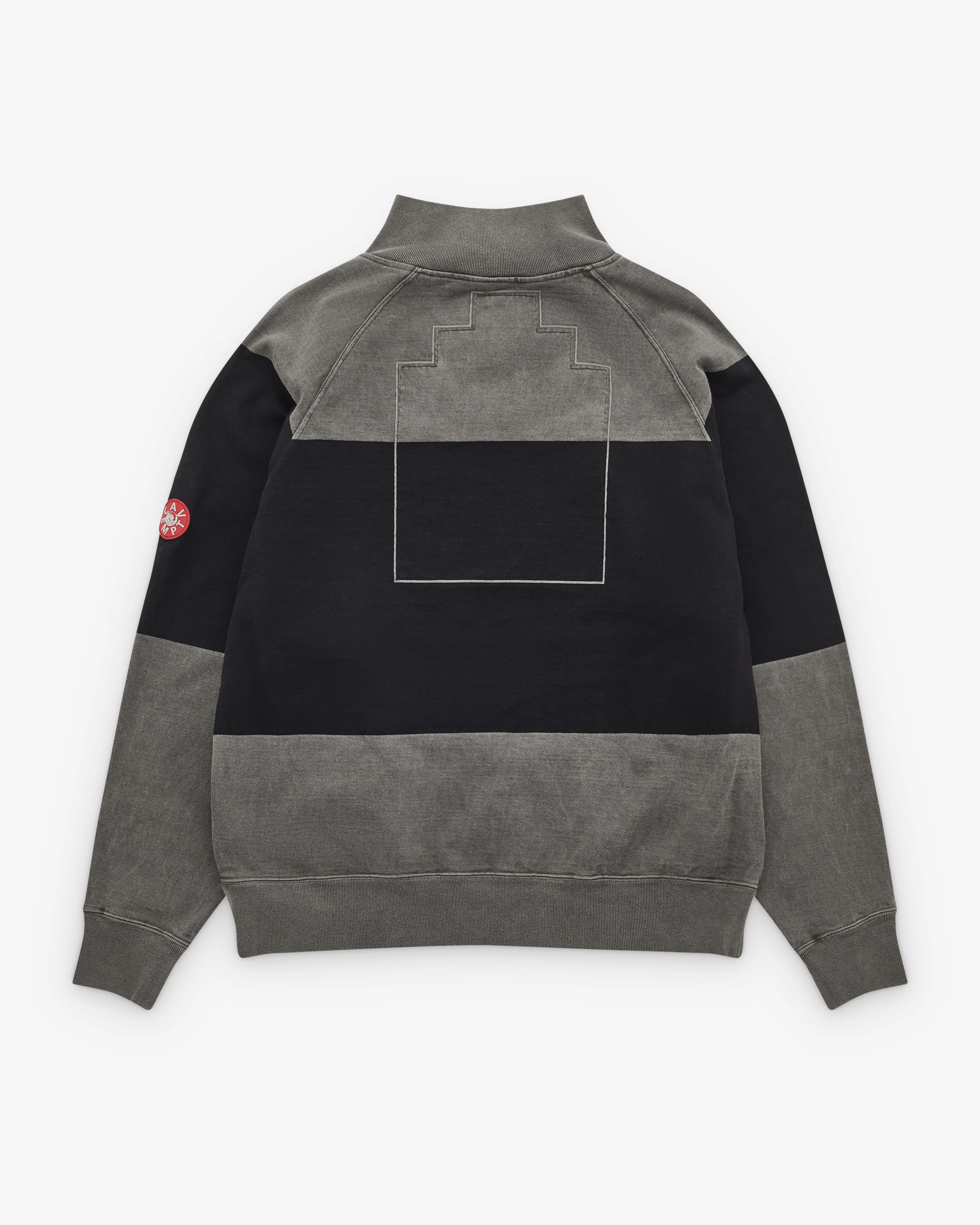 Cav Empt - Men’s Overdye Stripe Half Zip - (Grey) - Image 2