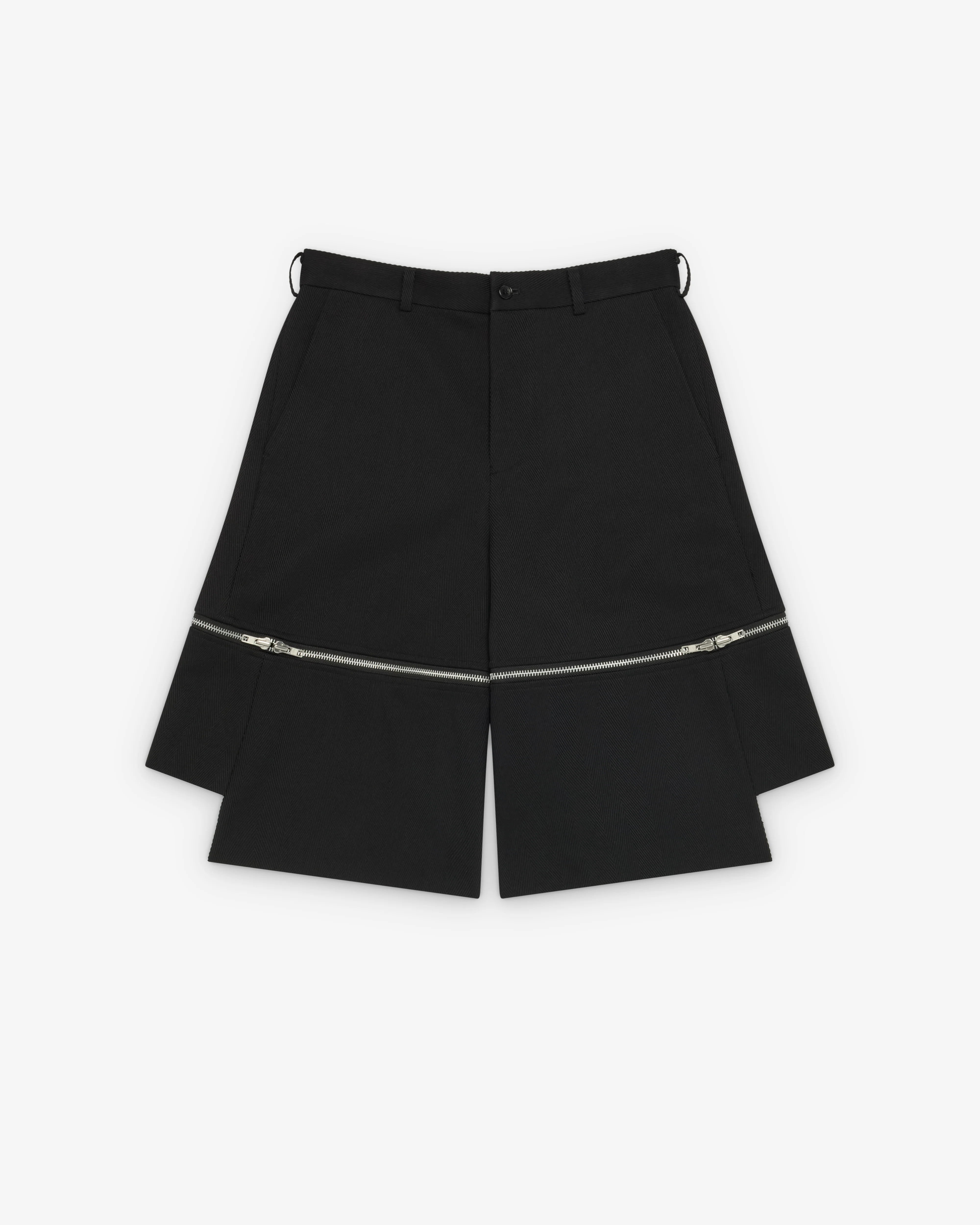 Black Comme des Garçons - Zip Cut Shorts - (Black)