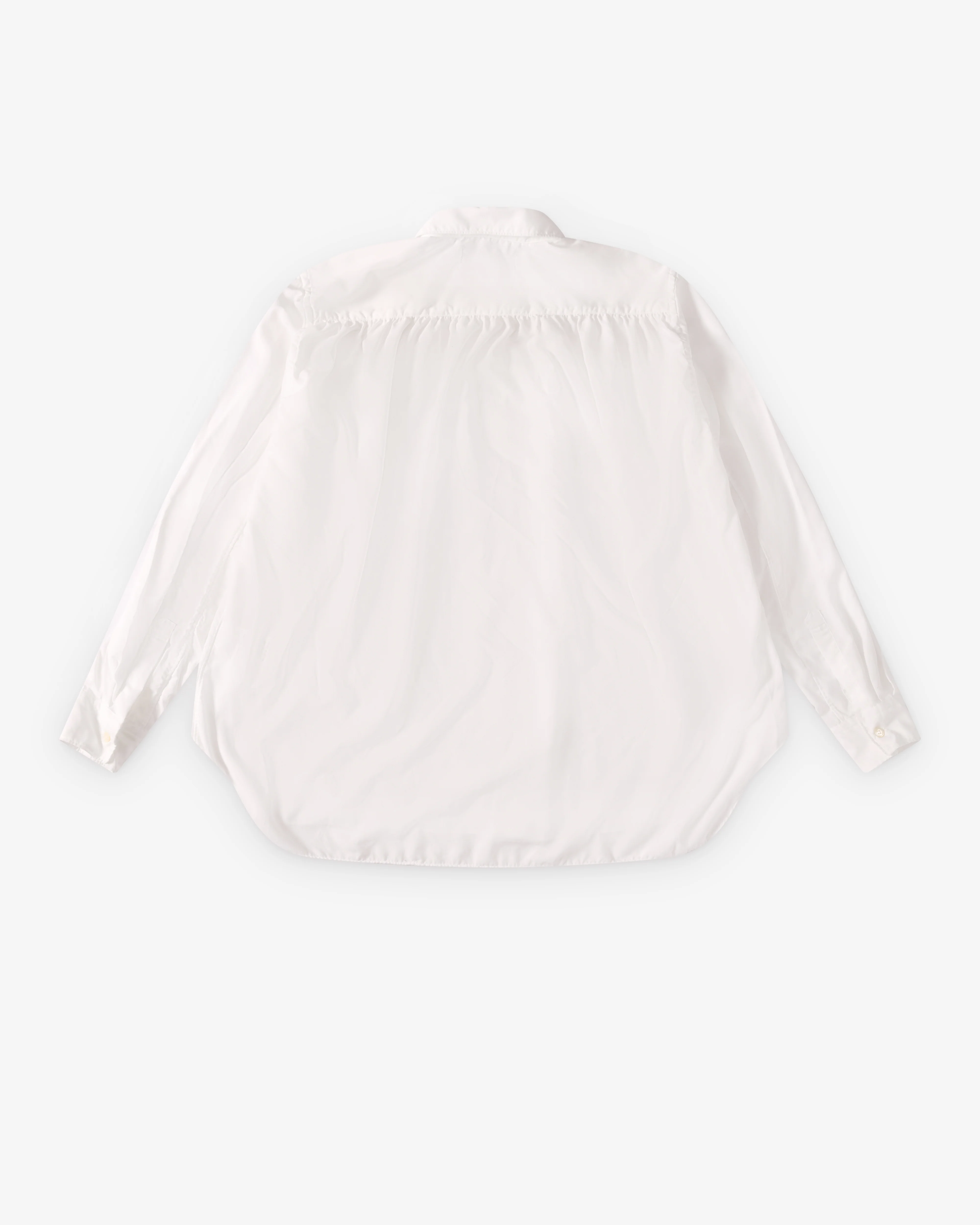 Black Comme des Garçons - Pleated Shirt - (White) - Image 2