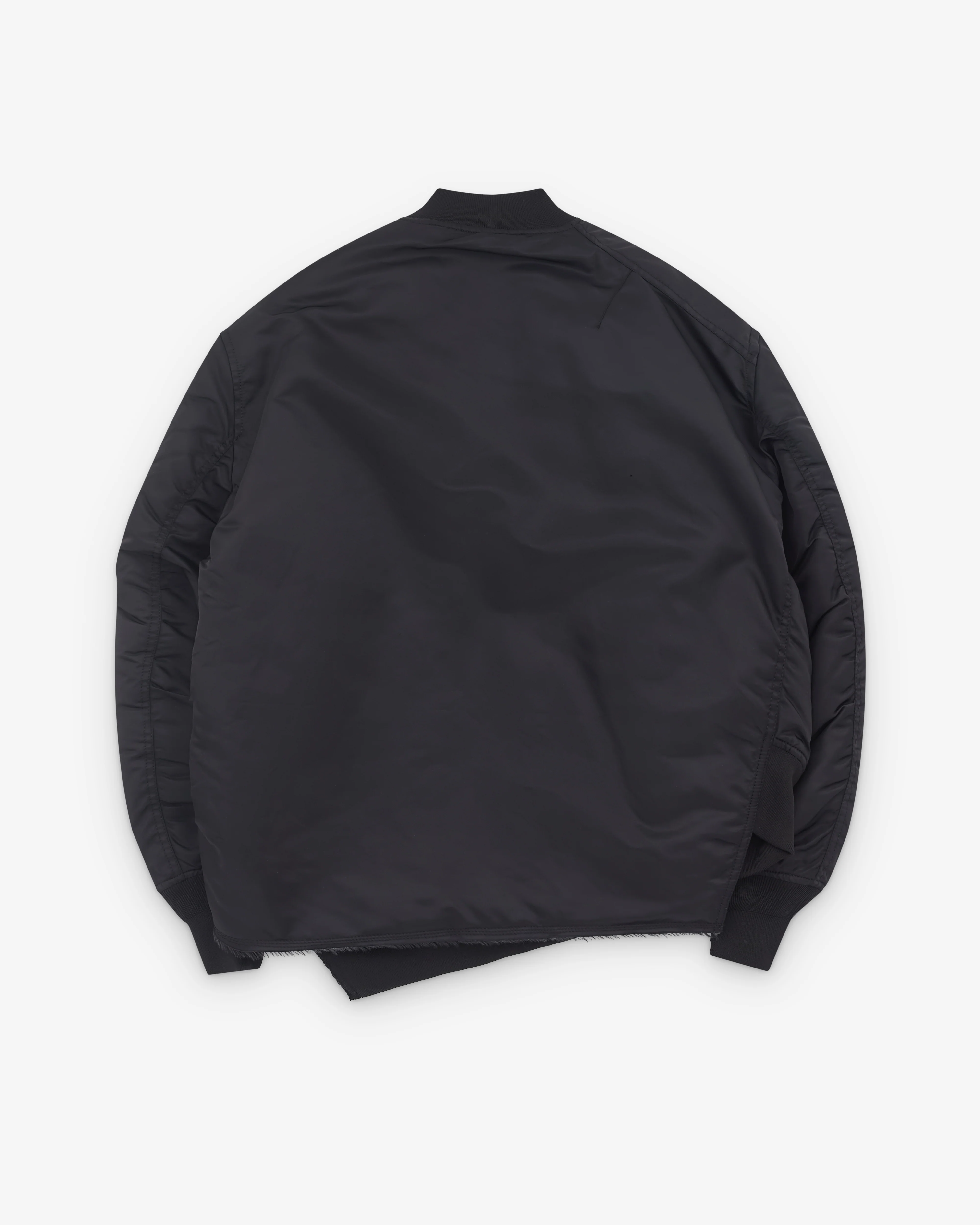 Black Comme des Garçons - Asymmetric Bomber Jacket - (Black) - Image 2