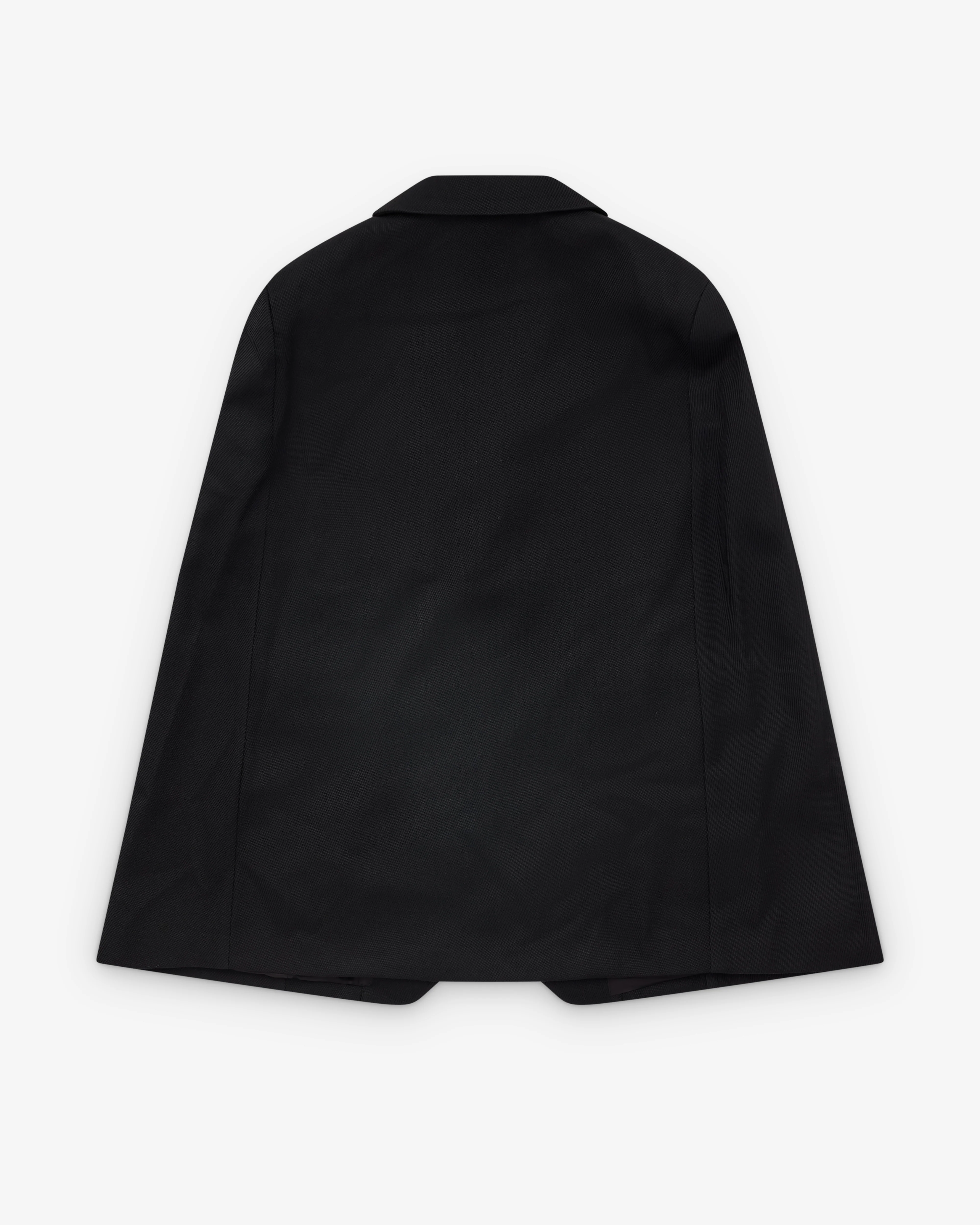 Black Comme des Garçons - Point Collar Cape Jacket - (Black) - Image 2