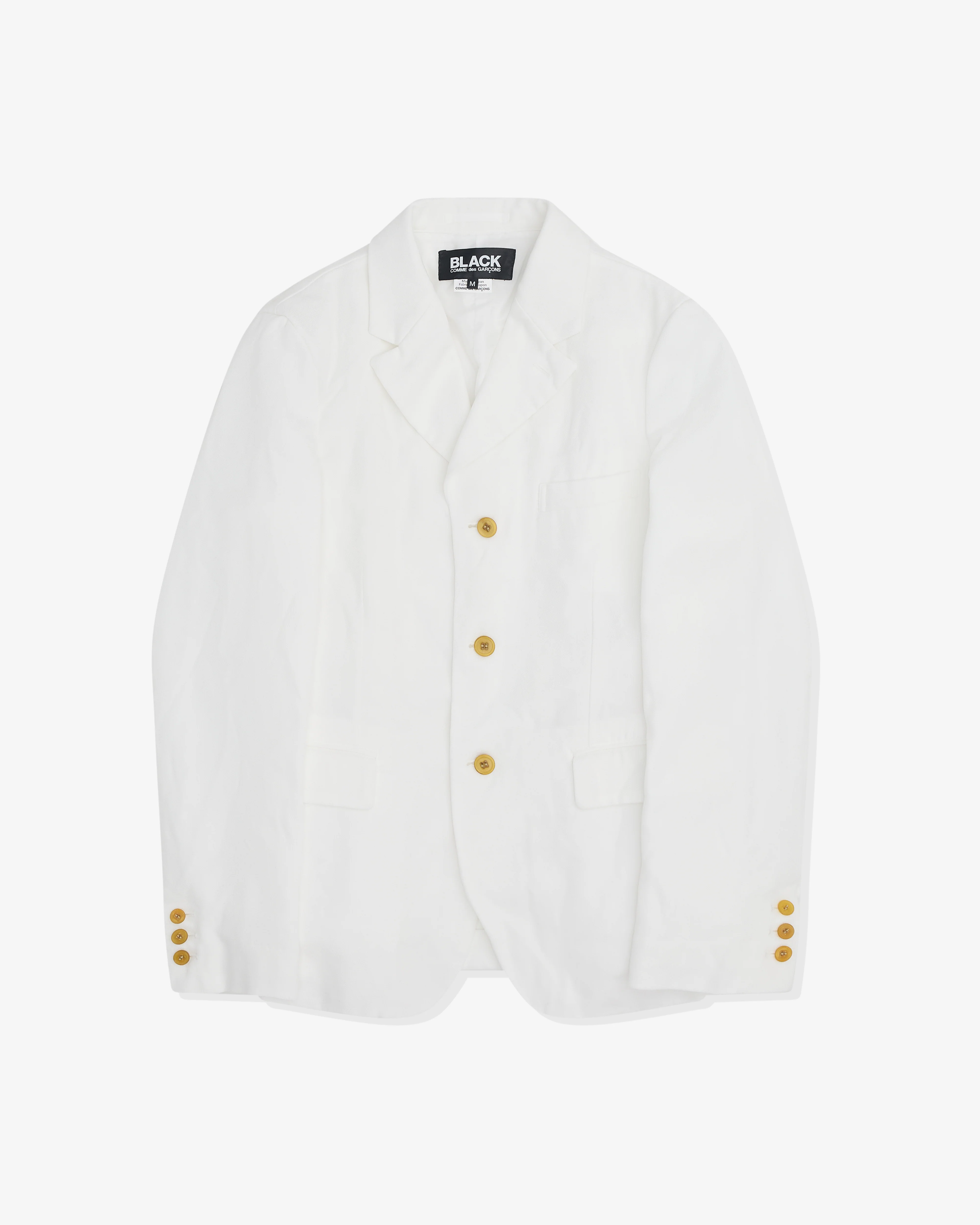 Black Comme des Garçons - Single Breasted Blazer - (White)