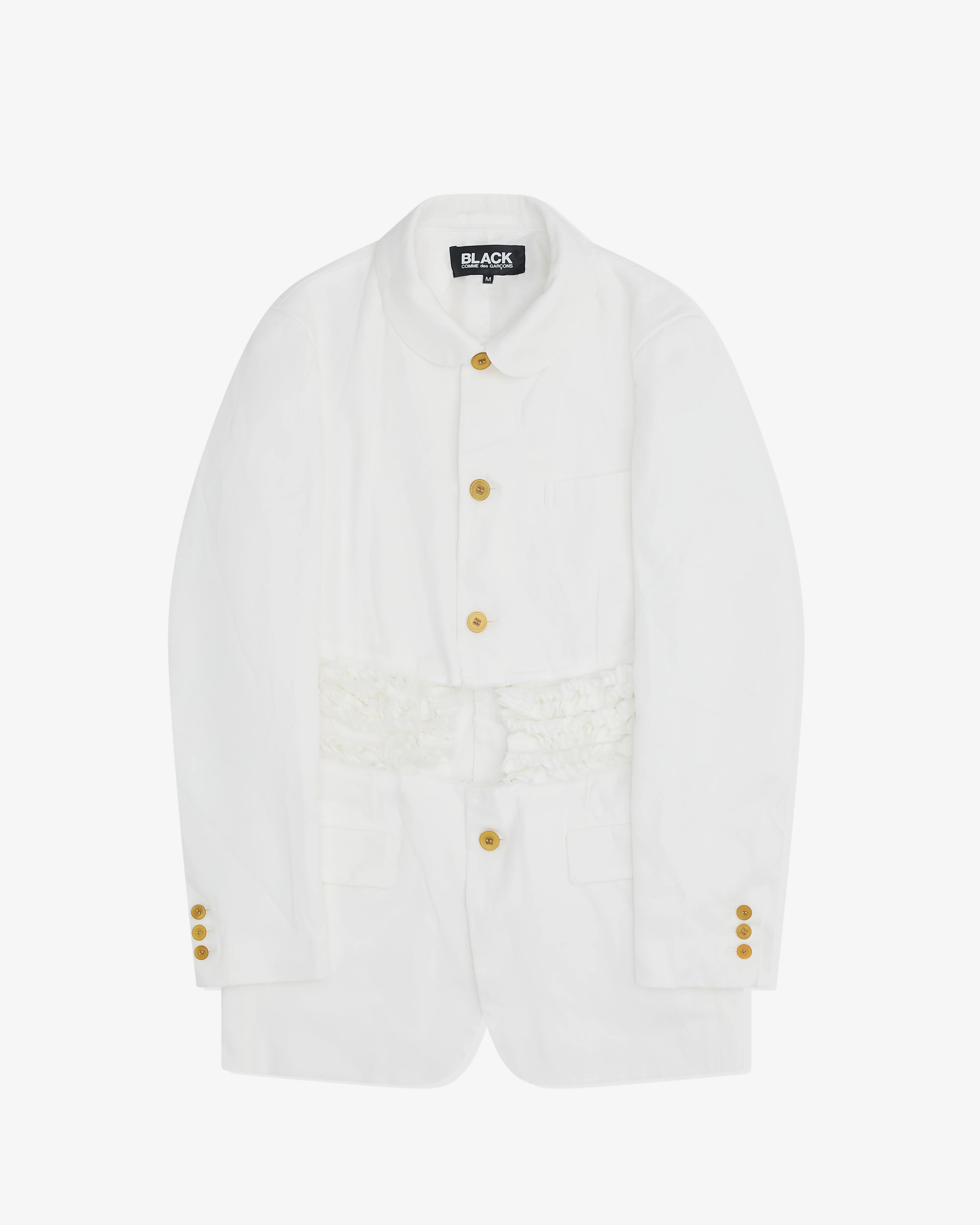 Black Comme des Garçons - Frill Panel Jacket - (White)