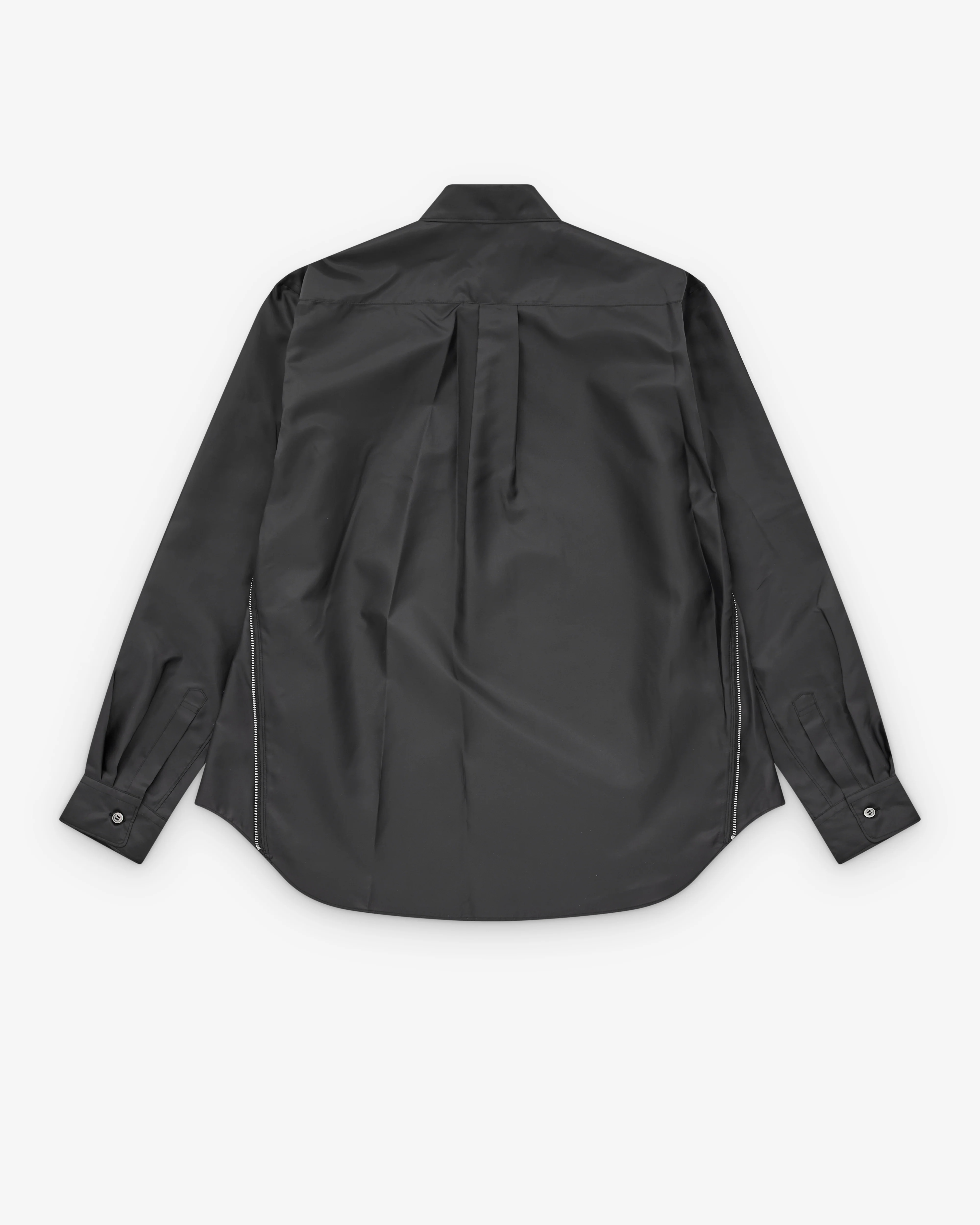 Black Comme des Garçons - Zip Side Seam Shirt - (Black) - Image 2