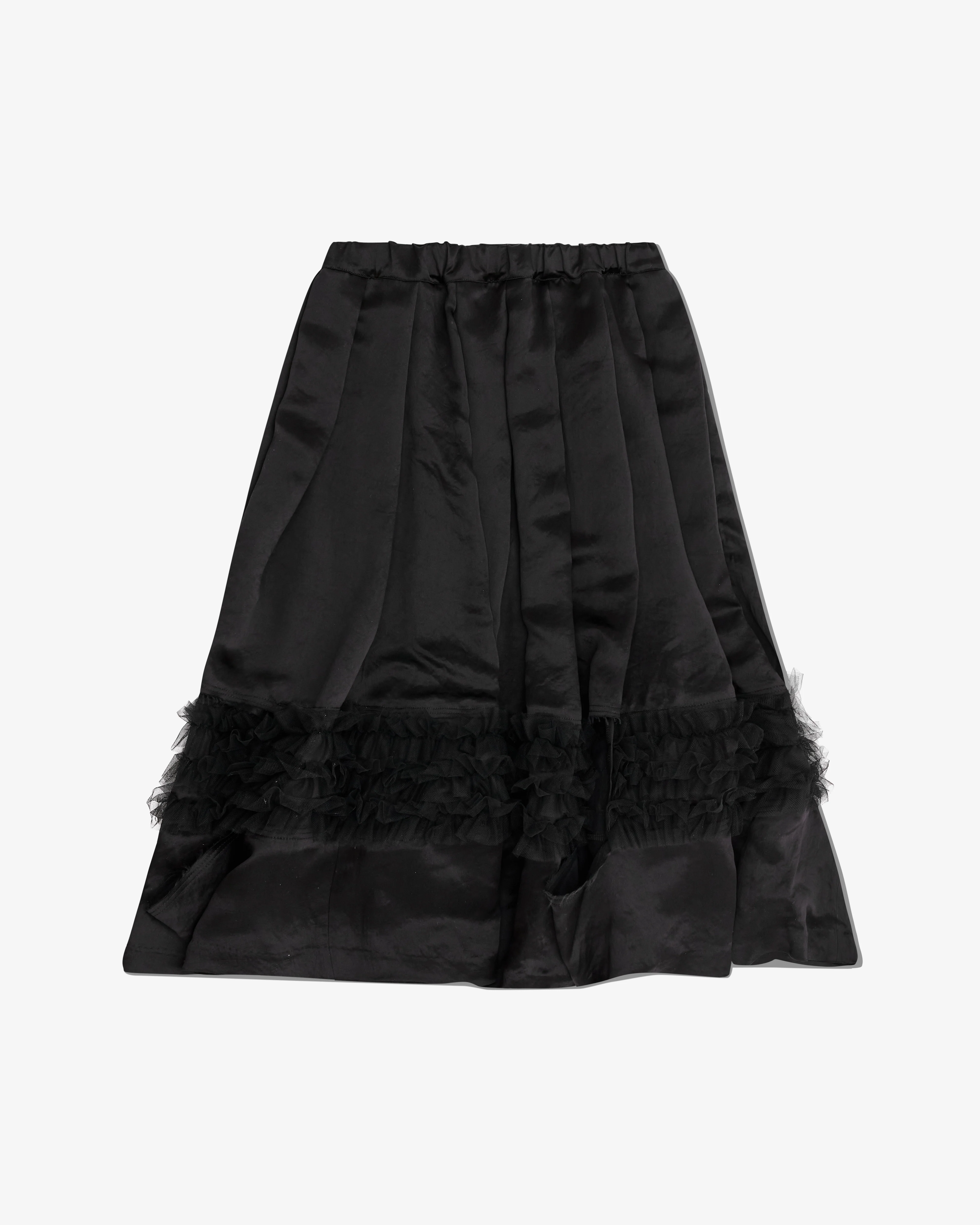 Black Comme des Garçons - Cut Out Ruffle Skirt - (Black) - Image 2