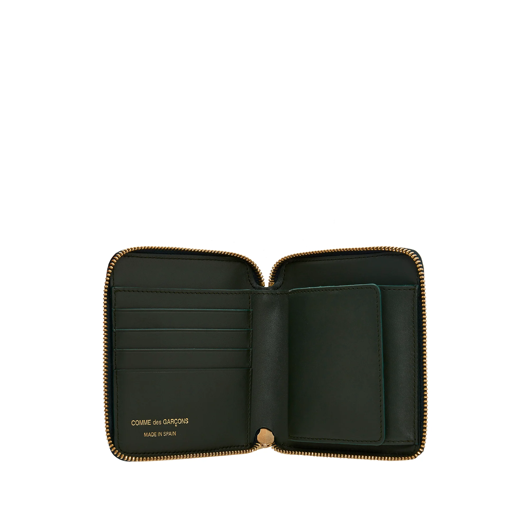 CDG Wallet - Classic Colour Full Zip Around Wallet - (SA2100 Bottle Green) - Image 3
