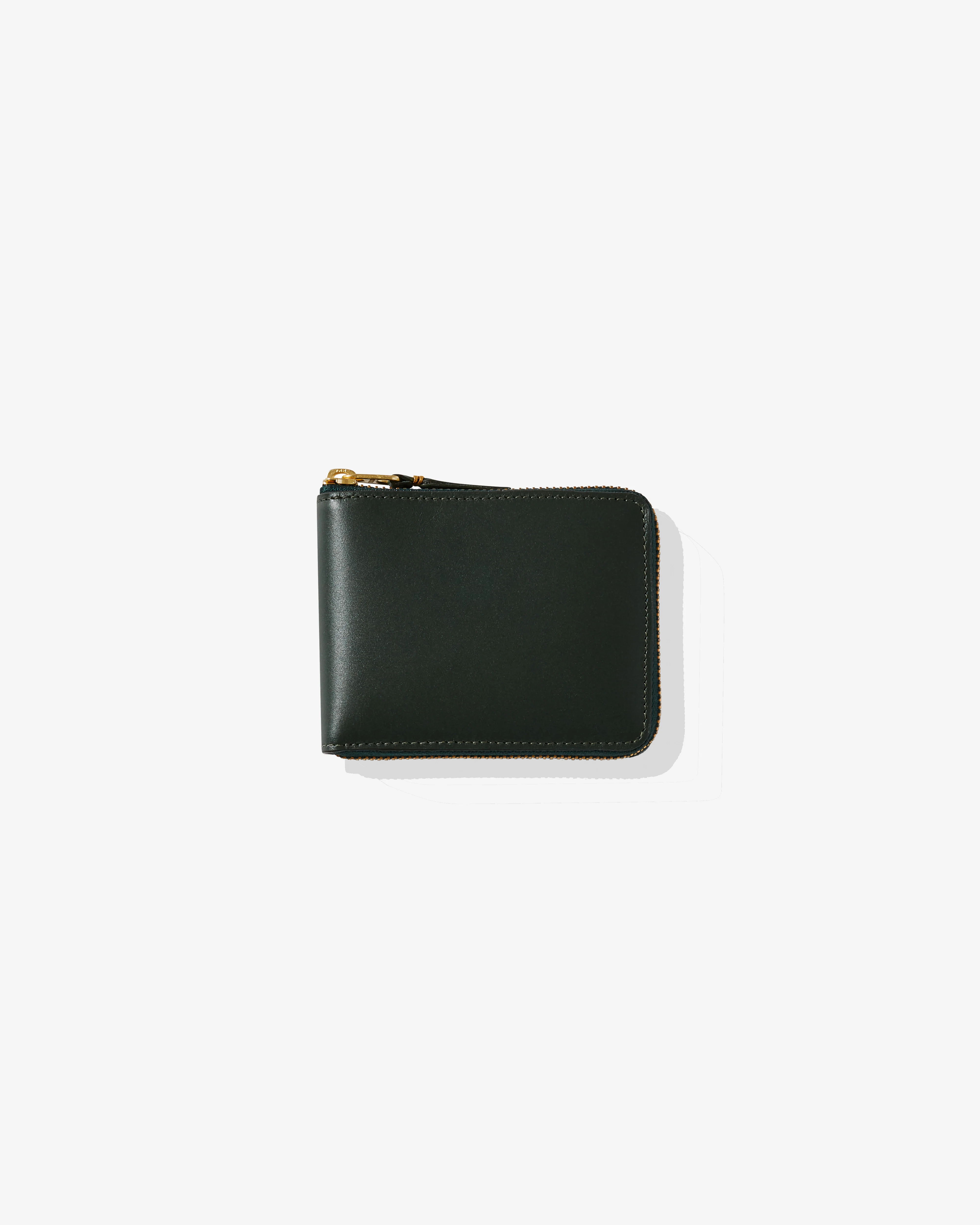 CDG Wallet - Classic Leather Full Zip Around Wallet - (Bottle Green SA7100)