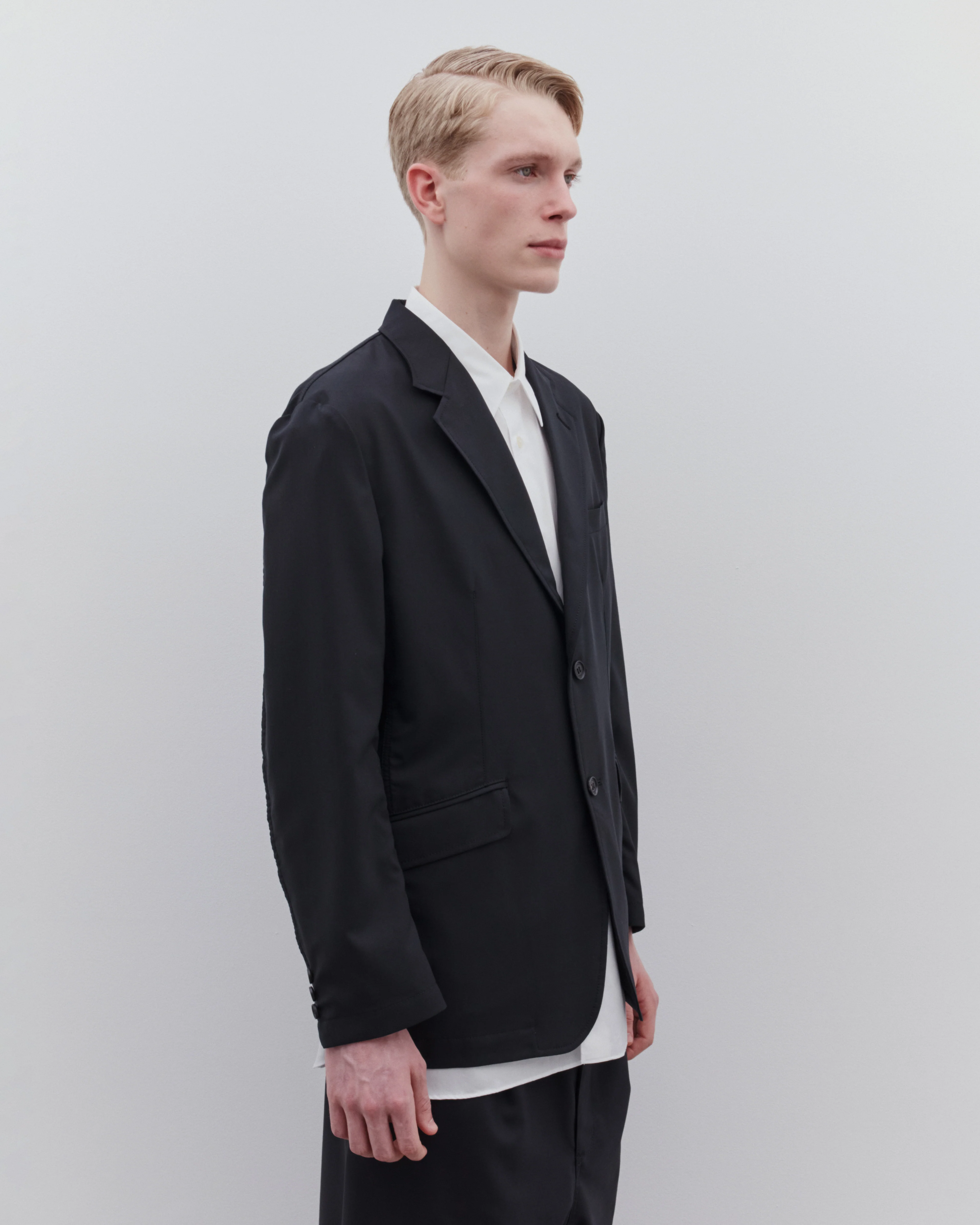 CDG Homme - Men’s Tropical Wool Jacket - (Black) - Image 3