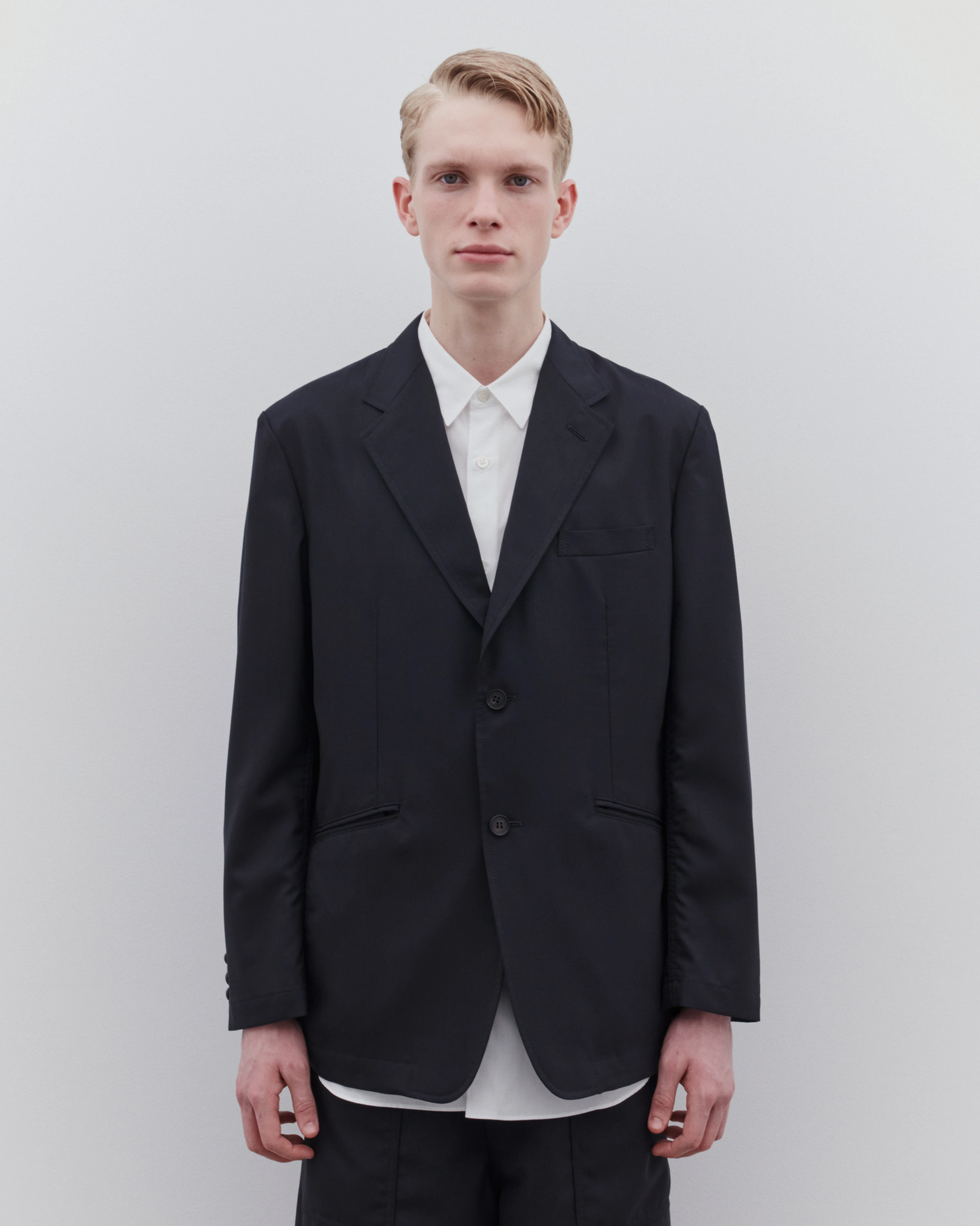 CDG Homme - Men’s Tropical Wool Jacket - (Navy) - Image 2