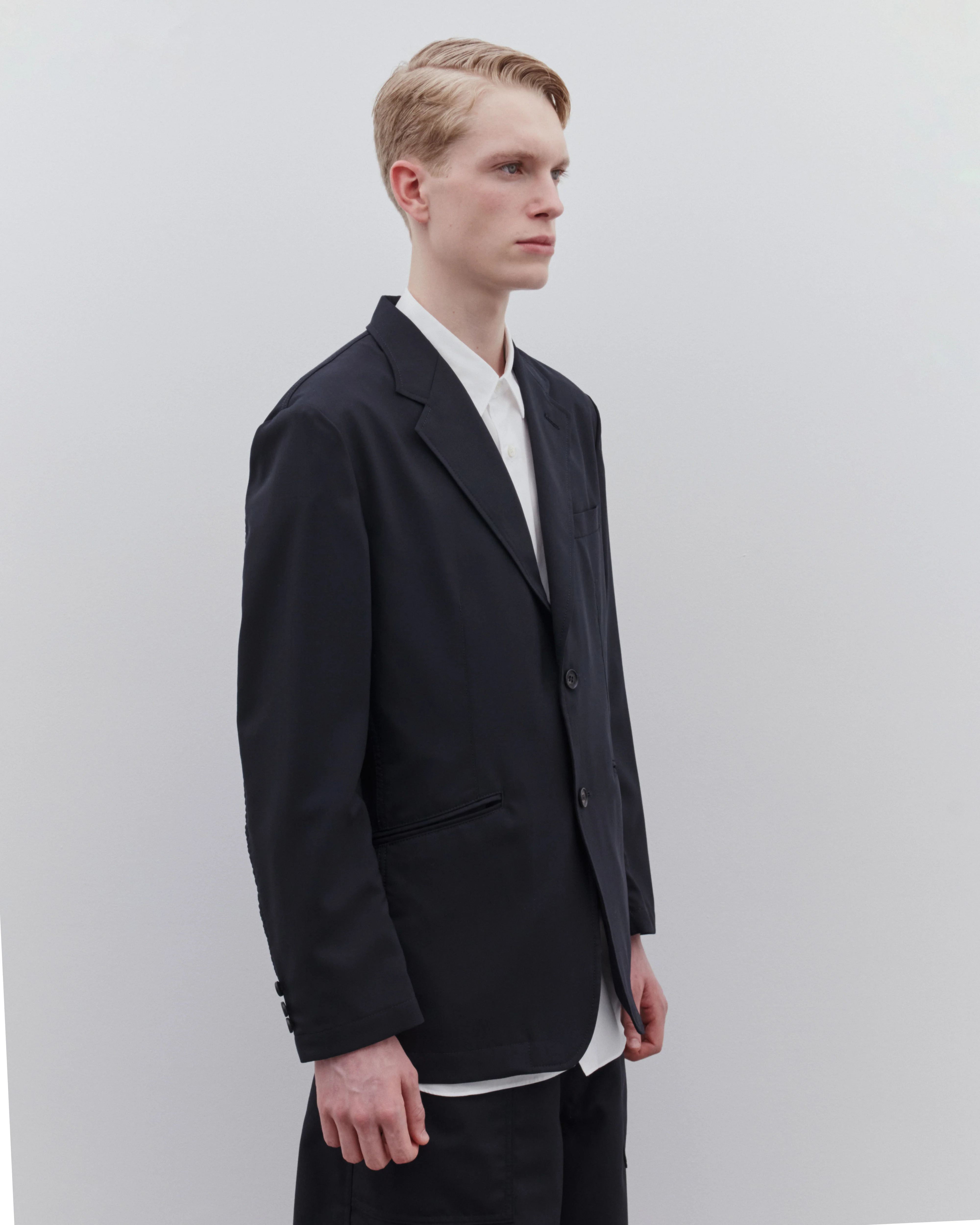 CDG Homme - Men’s Tropical Wool Jacket - (Navy) - Image 3