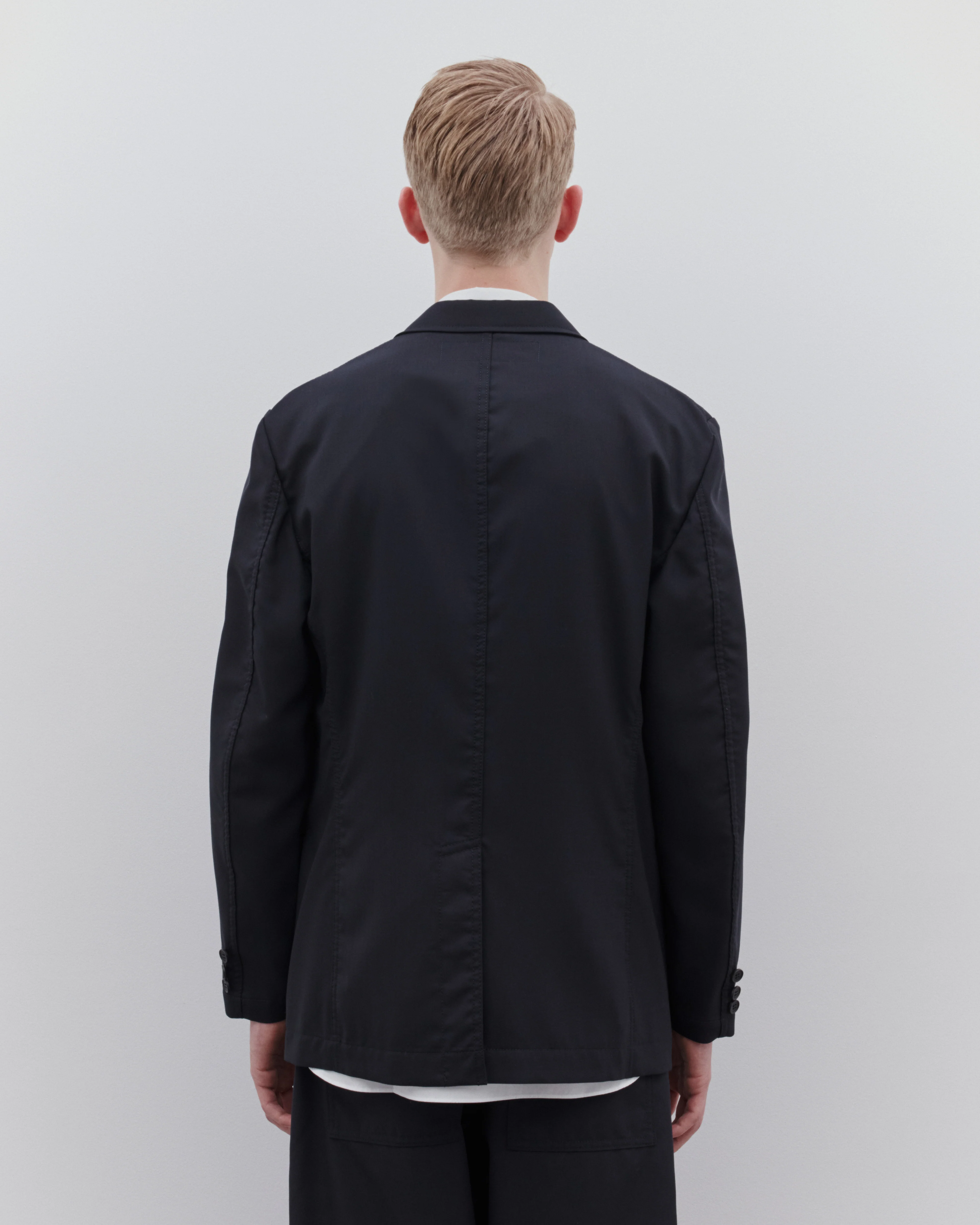 CDG Homme - Men’s Tropical Wool Jacket - (Navy) - Image 4