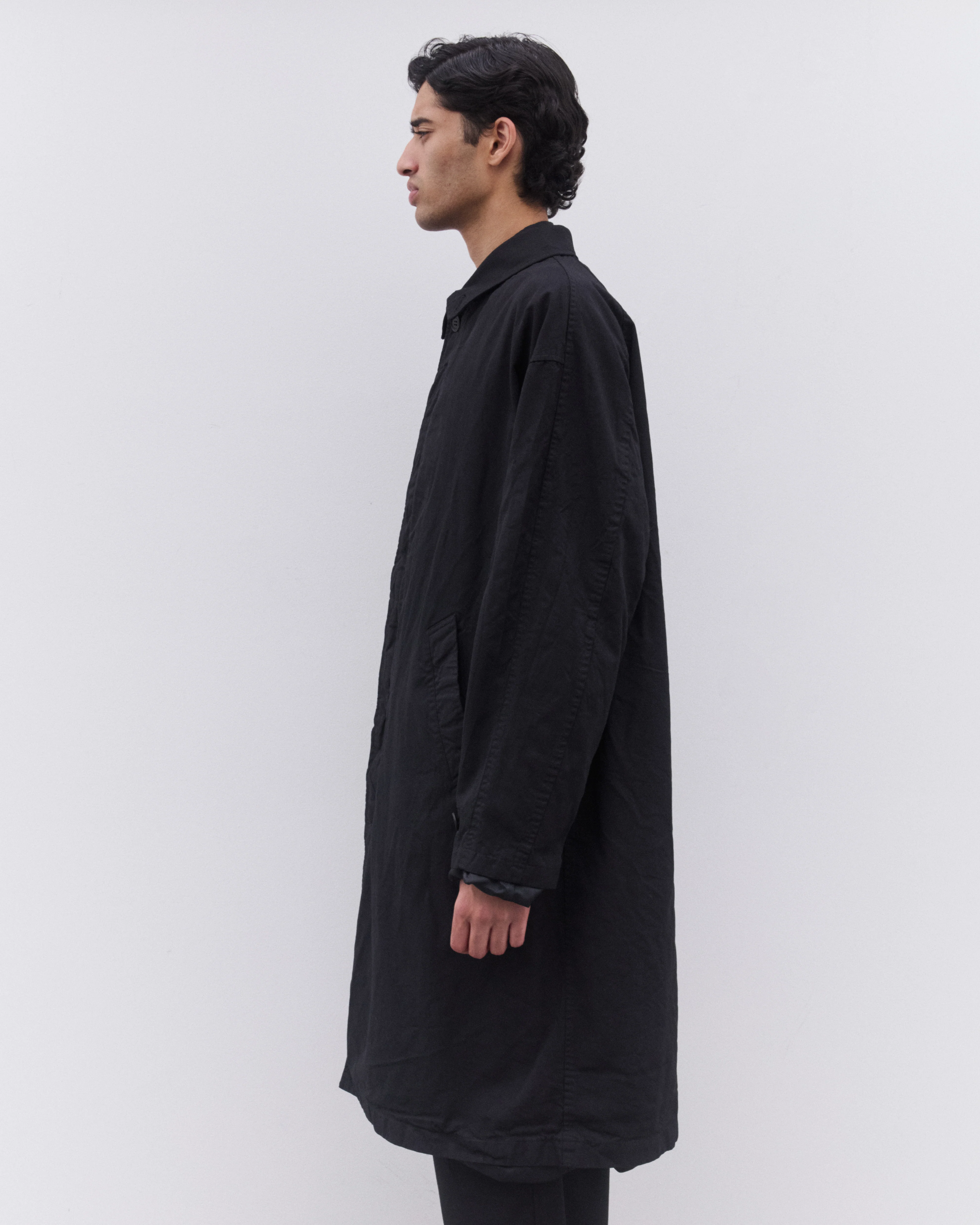 CDG Homme - Men’s Garment Dyed Coat - (Black) - Image 3
