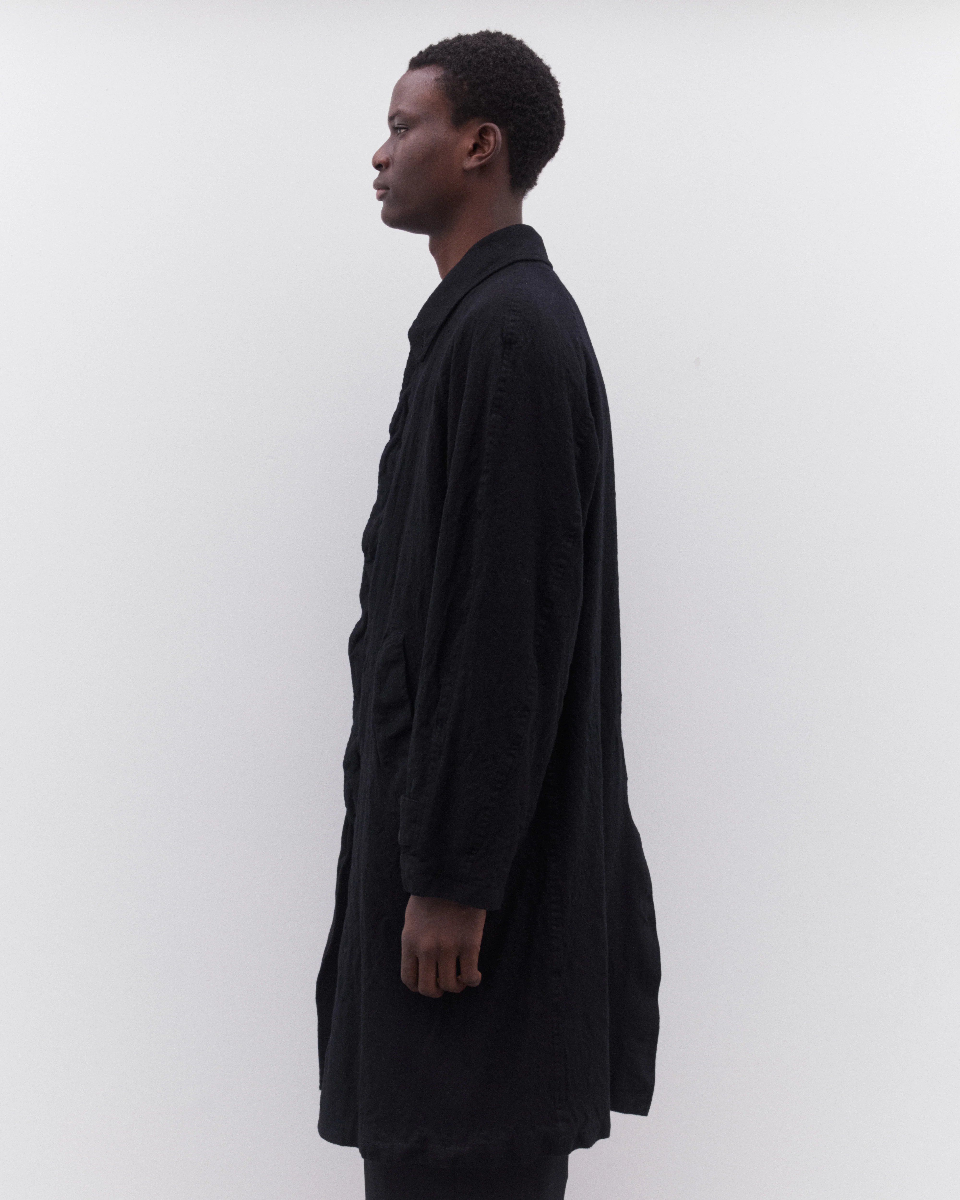 CDG Homme - Men’s Raglan Sleeve Coat - (Black) - Image 4