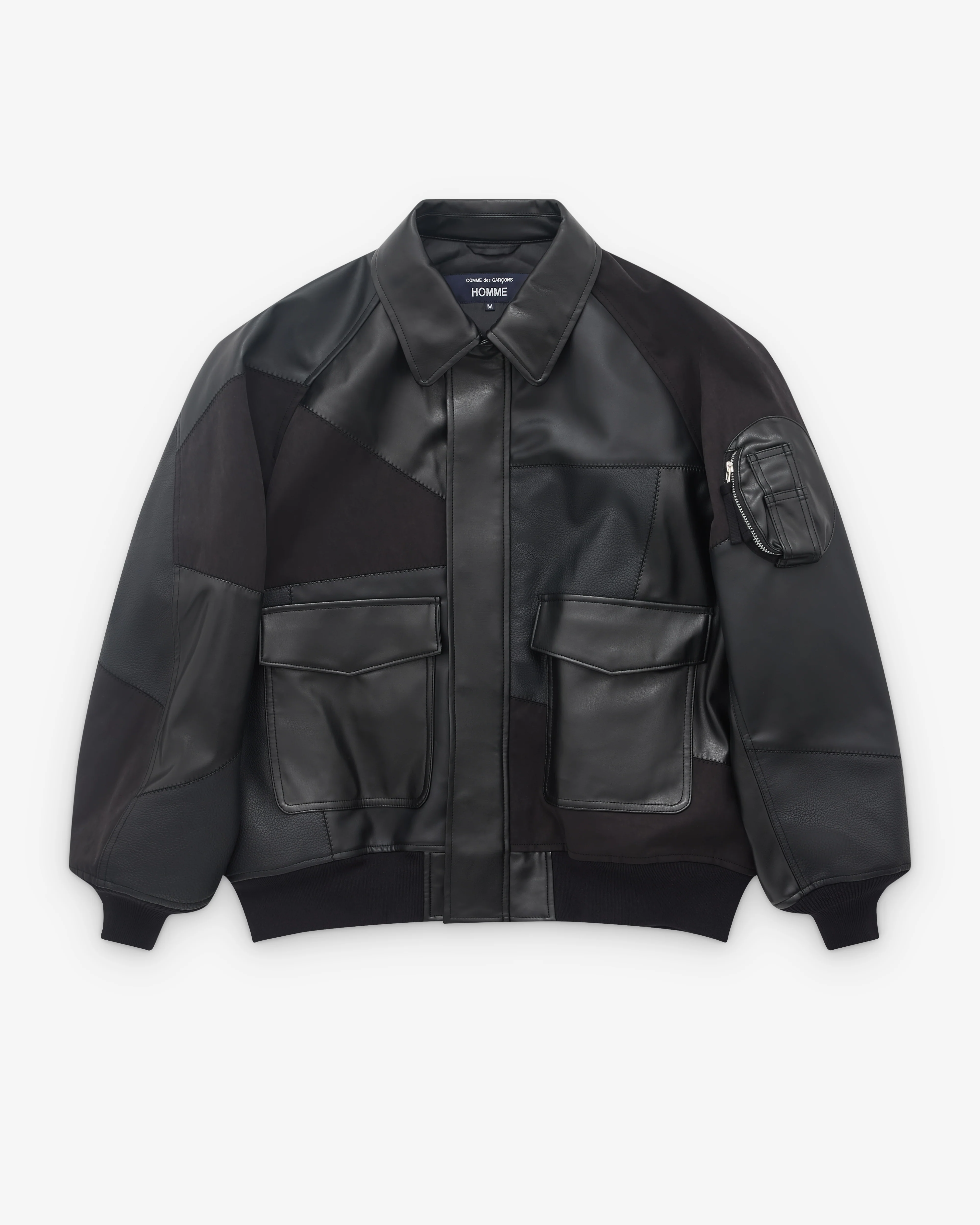 CDG Homme - Men’s Patchwork Bomber Jacket - (Black)