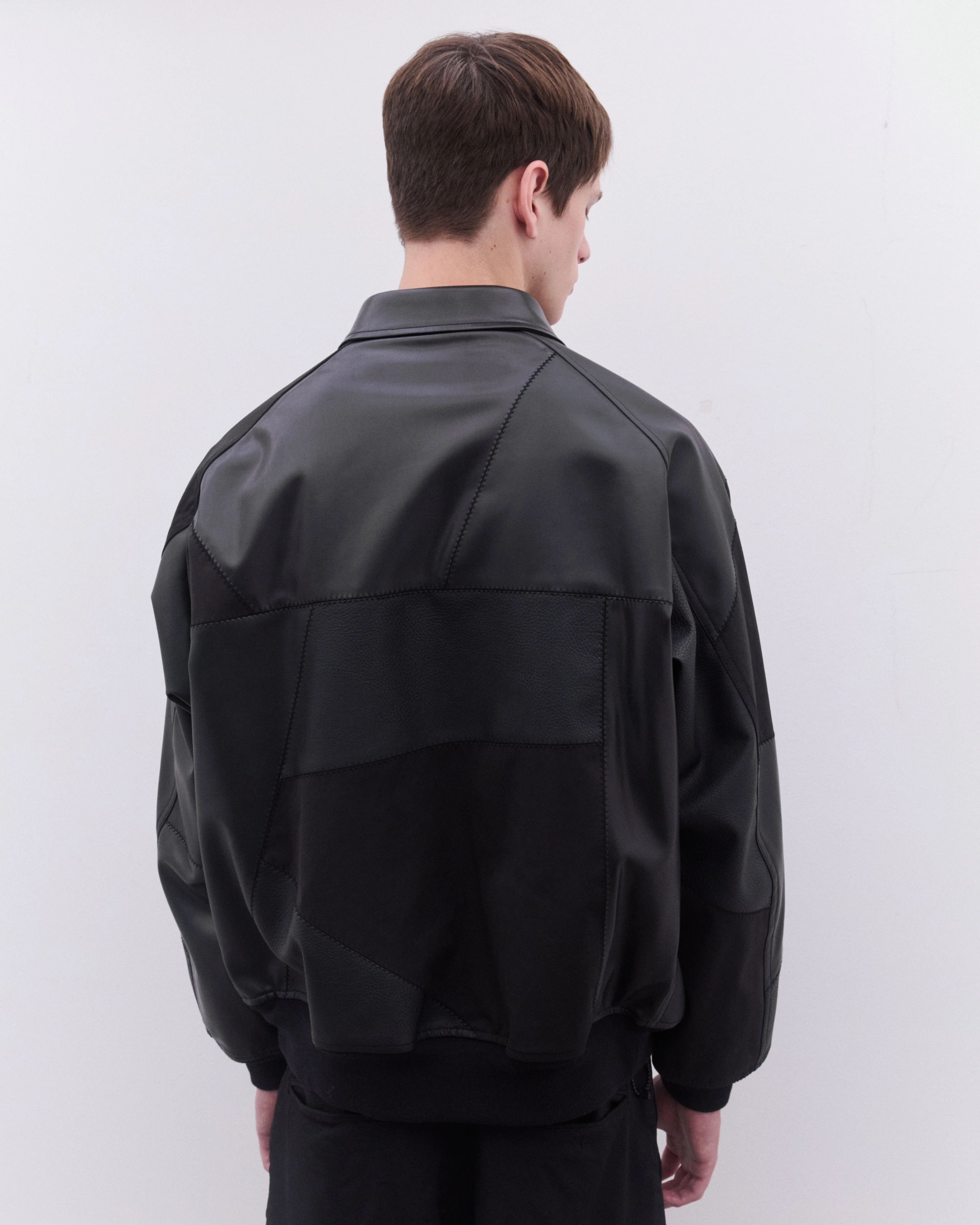 CDG Homme - Men’s Patchwork Bomber Jacket - (Black) - Image 5