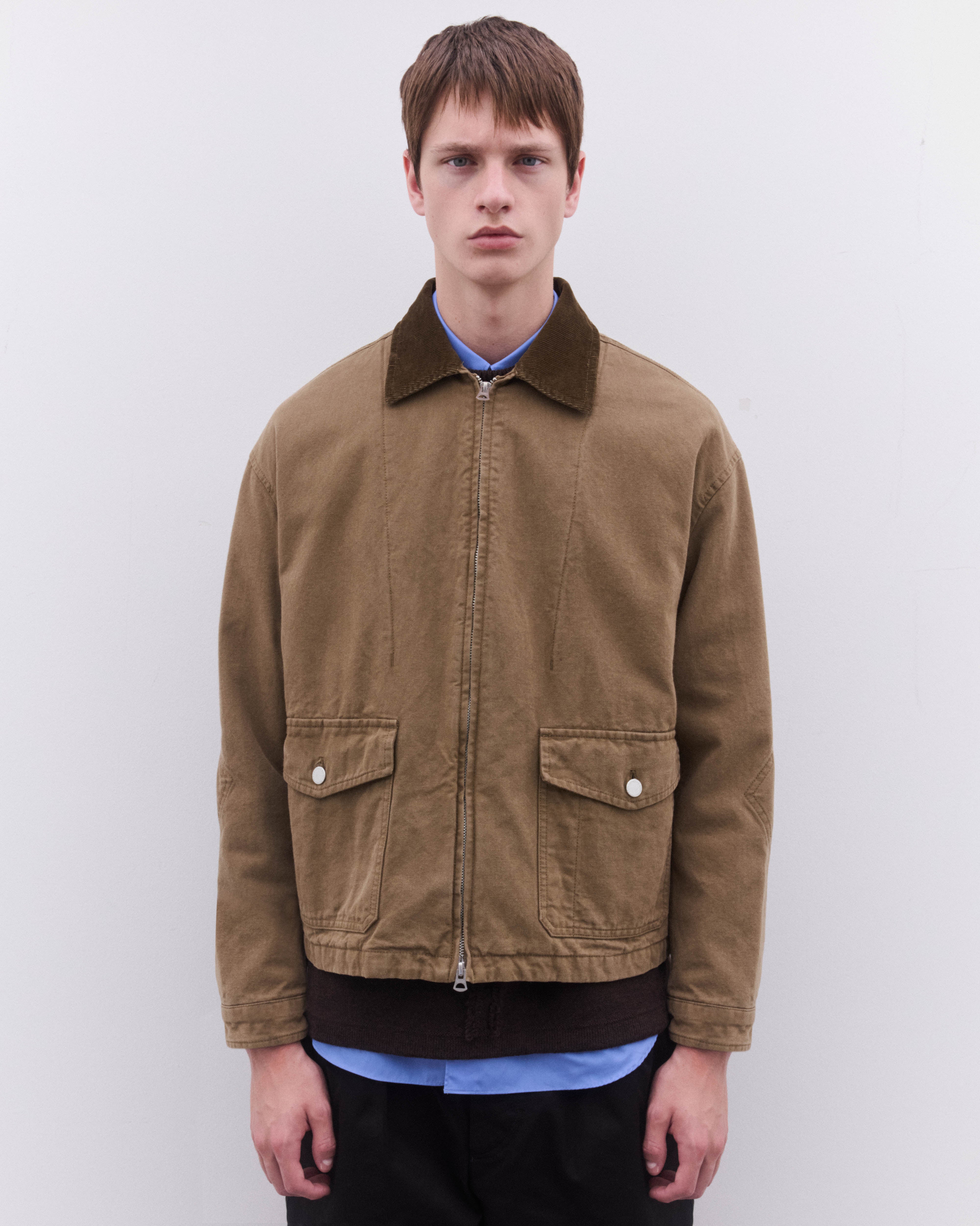 CDG Homme - Men’s Zip Jacket - (Khaki) - Image 3