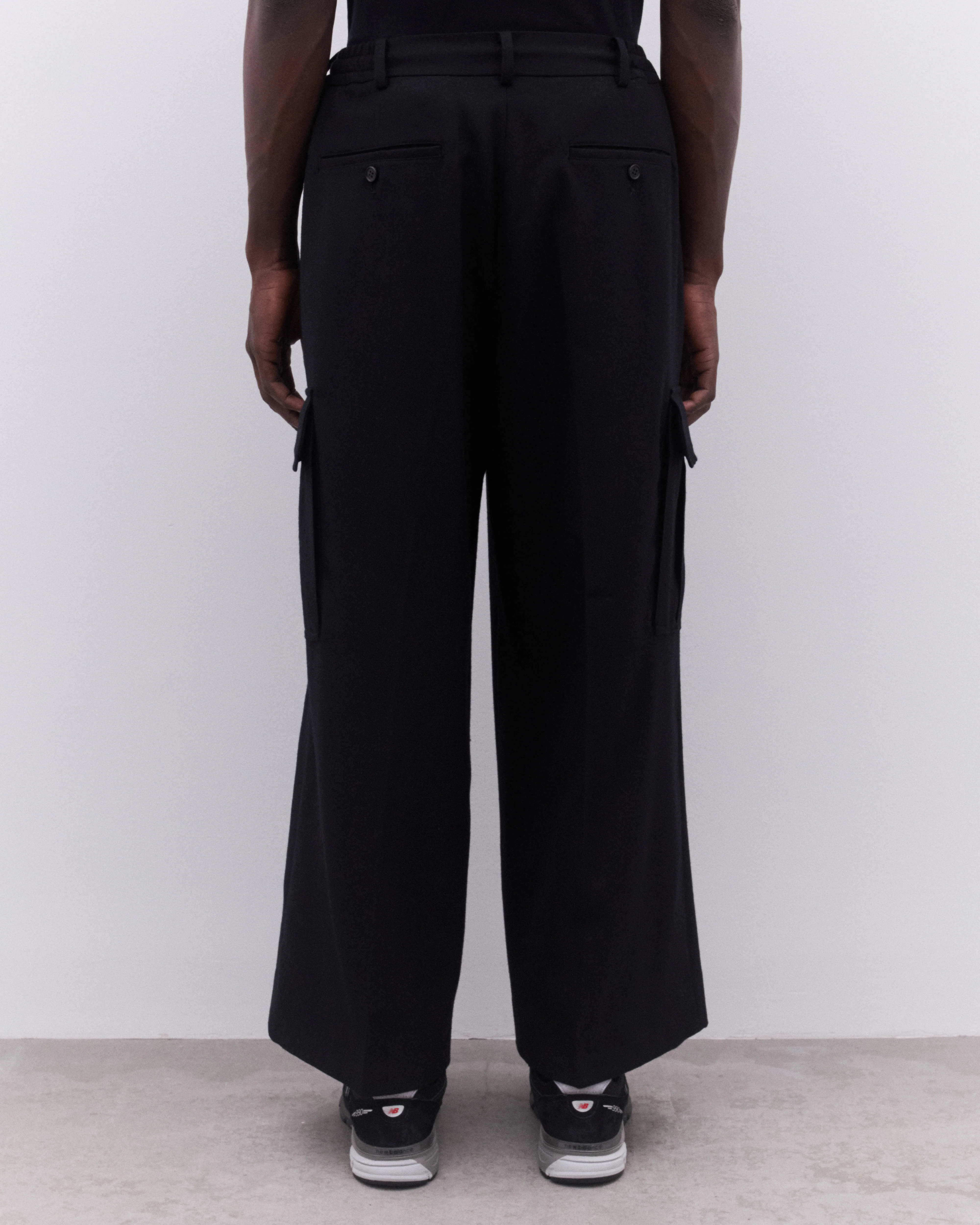 CDG Homme - Men’s Wide Pleated Trousers - (Black) - Image 5
