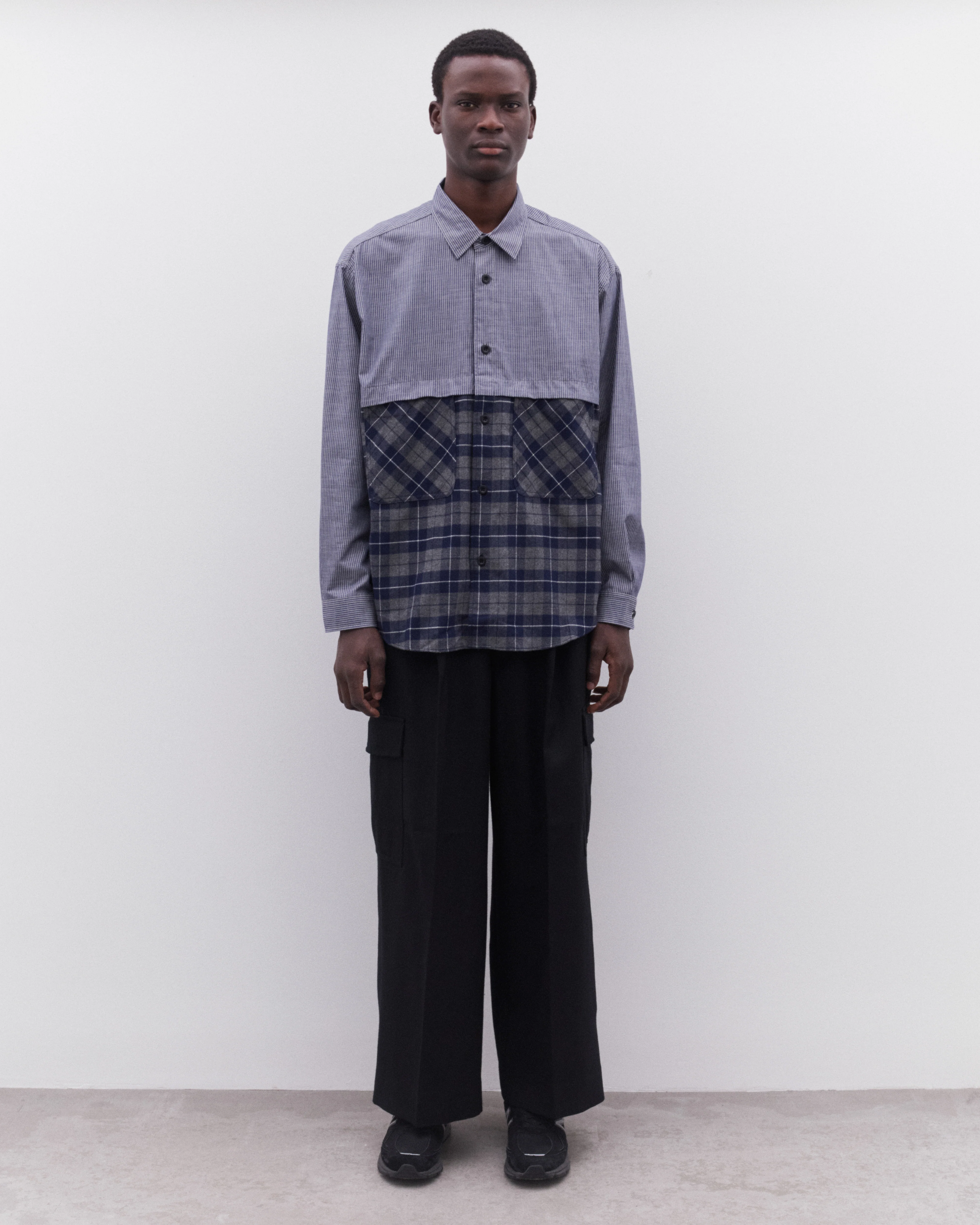 CDG Homme - Men’s Wide Pleated Trousers - (Black) - Image 6