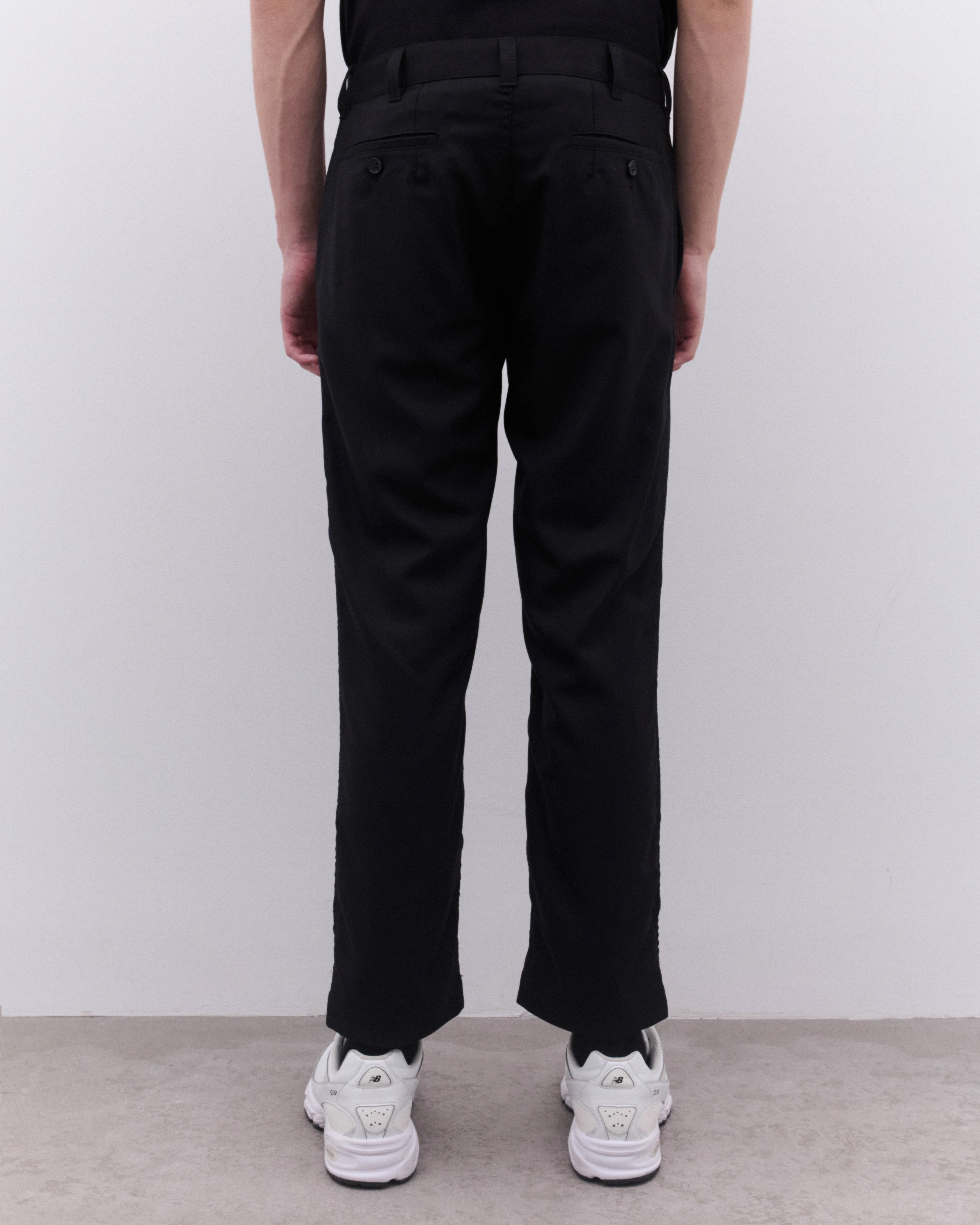 CDG Homme - Men’s Wool Tapered Trousers - (Black) - Image 5