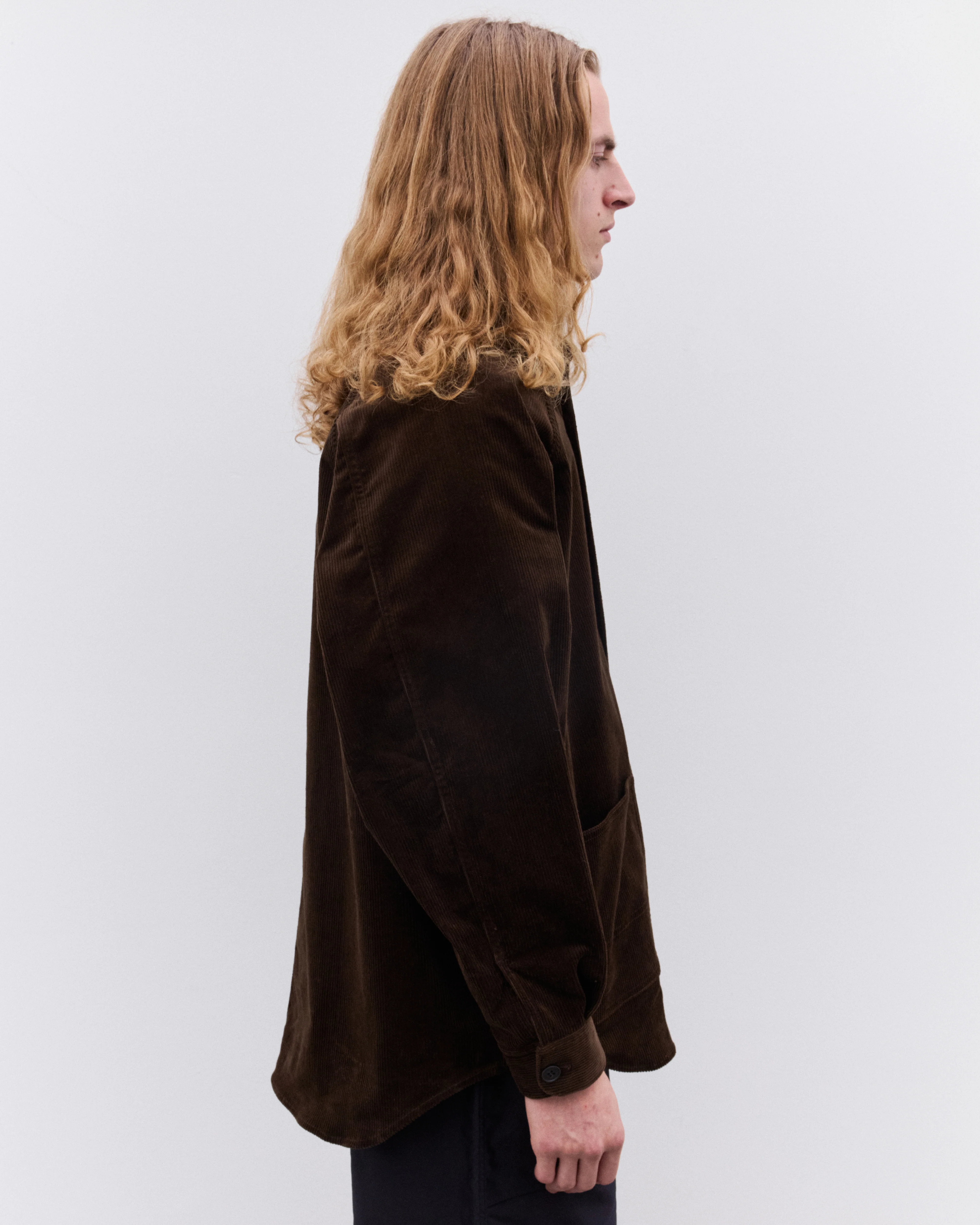 CDG Homme - Men’s Needlecord Shirt - (Brown) - Image 3