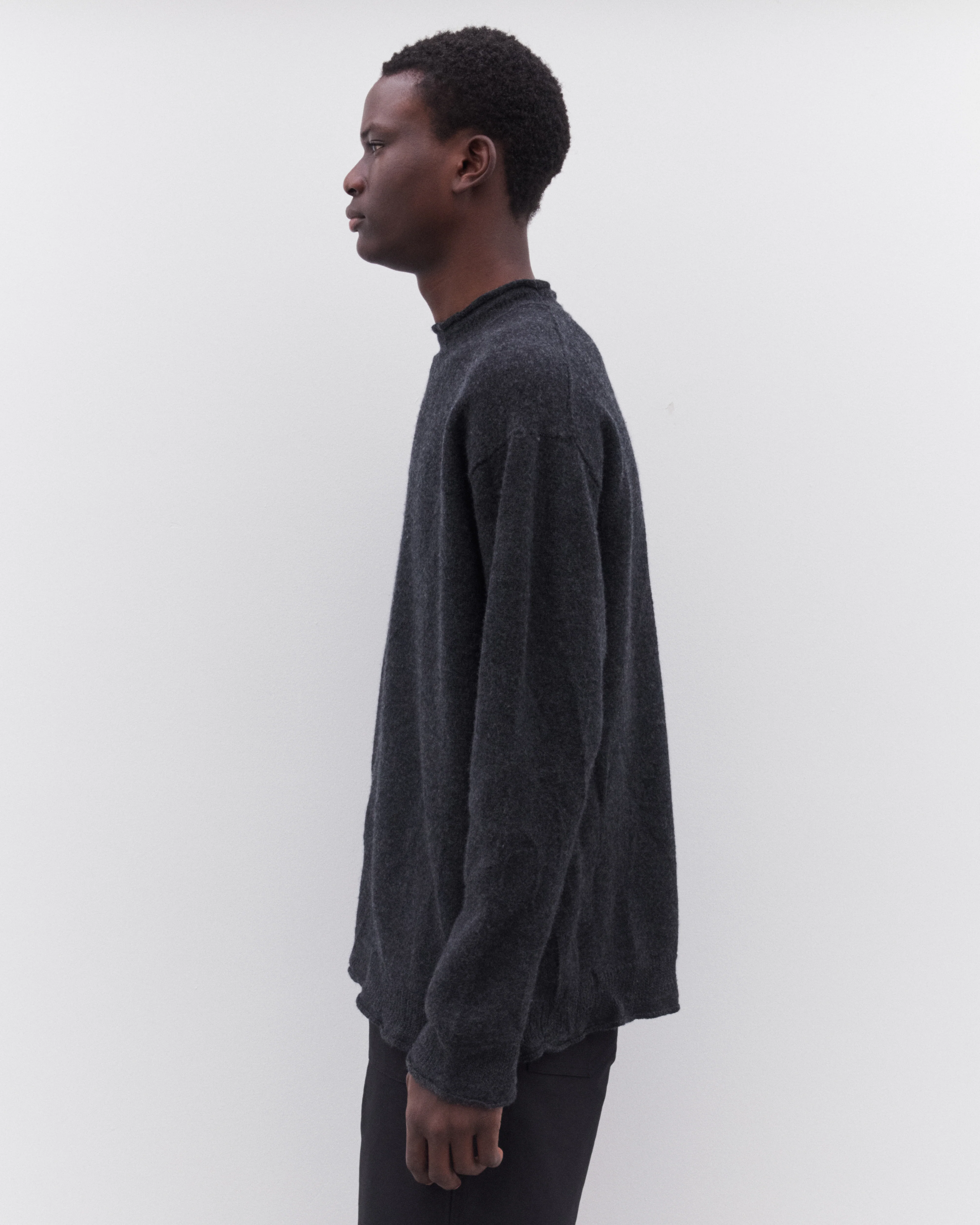 CDG Homme - Men’s Roll Neck Sweater - (Grey) - Image 4