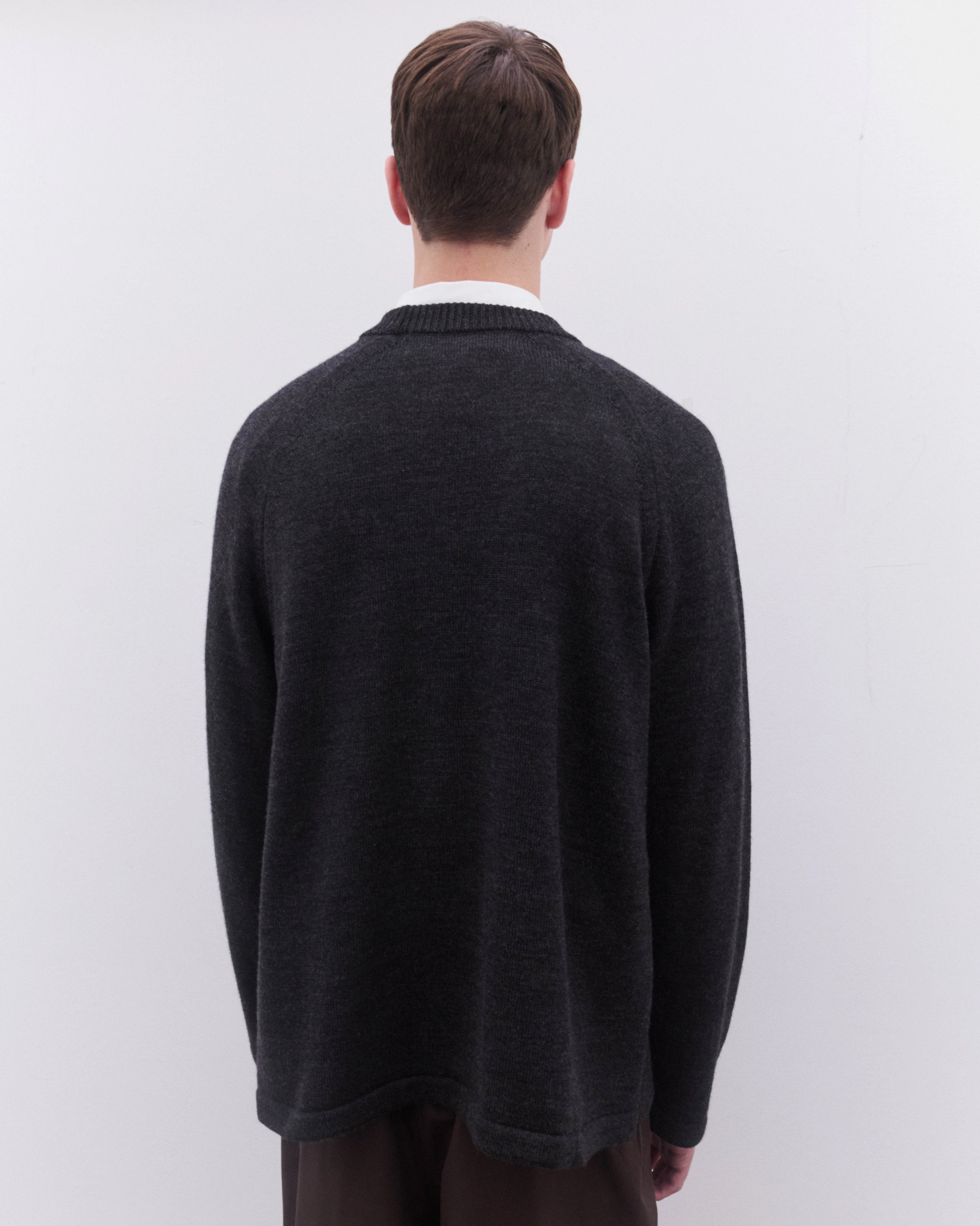 CDG Homme - Men’s Raglan Sleeve Sweater - (Grey) - Image 5