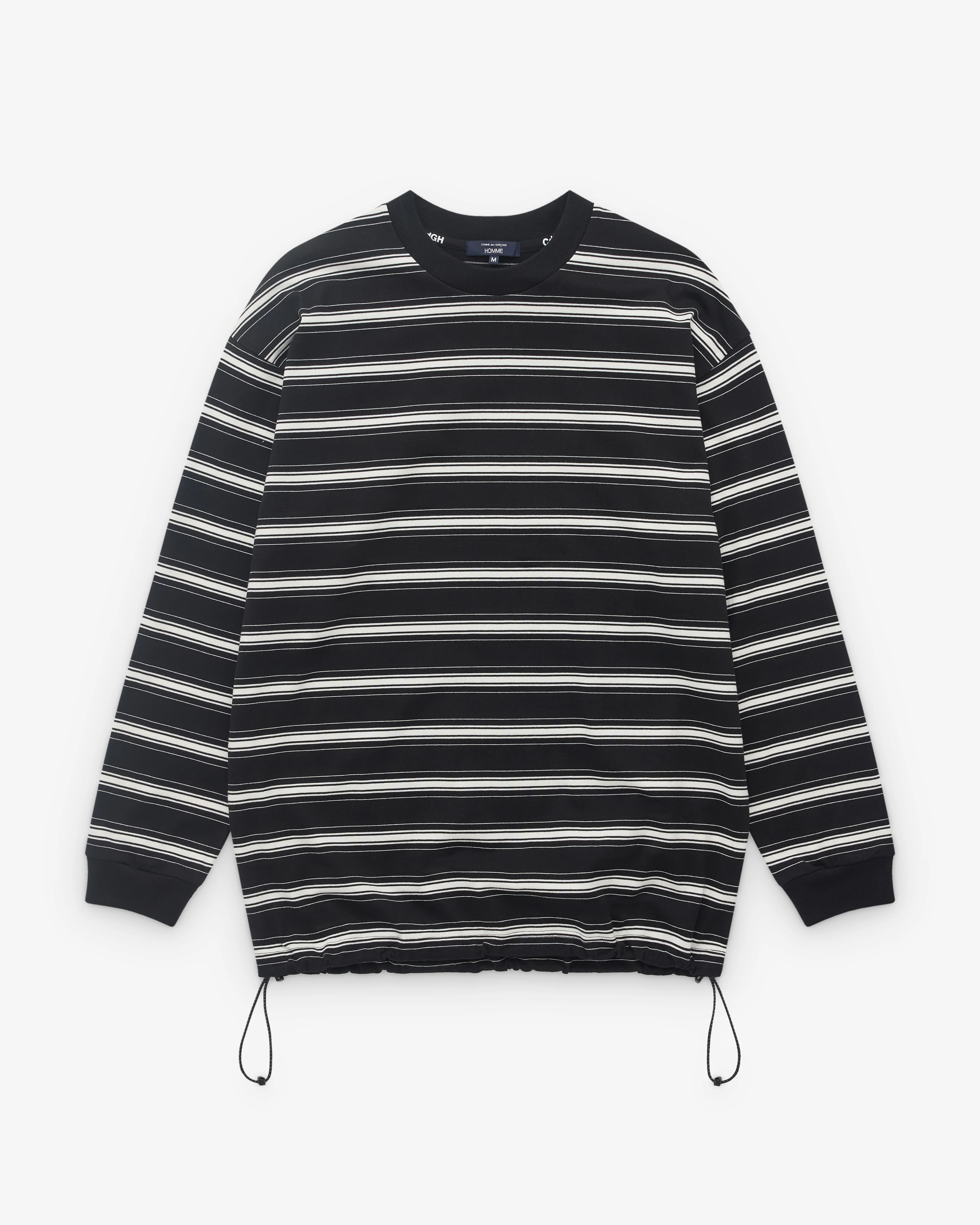 CDG Homme - Men’s Striped Long Sleeve Top - (Black)