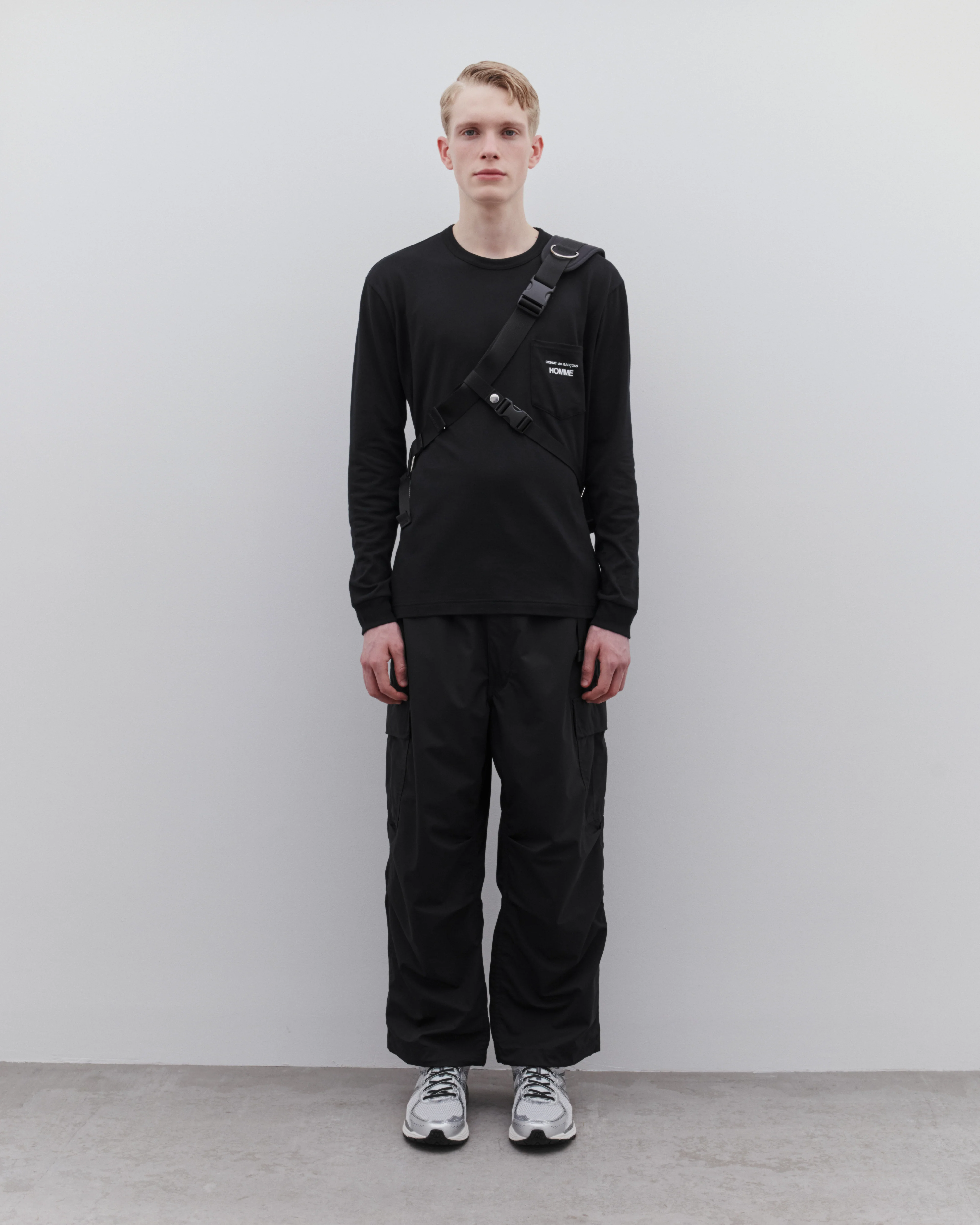 CDG Homme - Men’s Long Sleeve T-Shirt - (Black) - Image 5