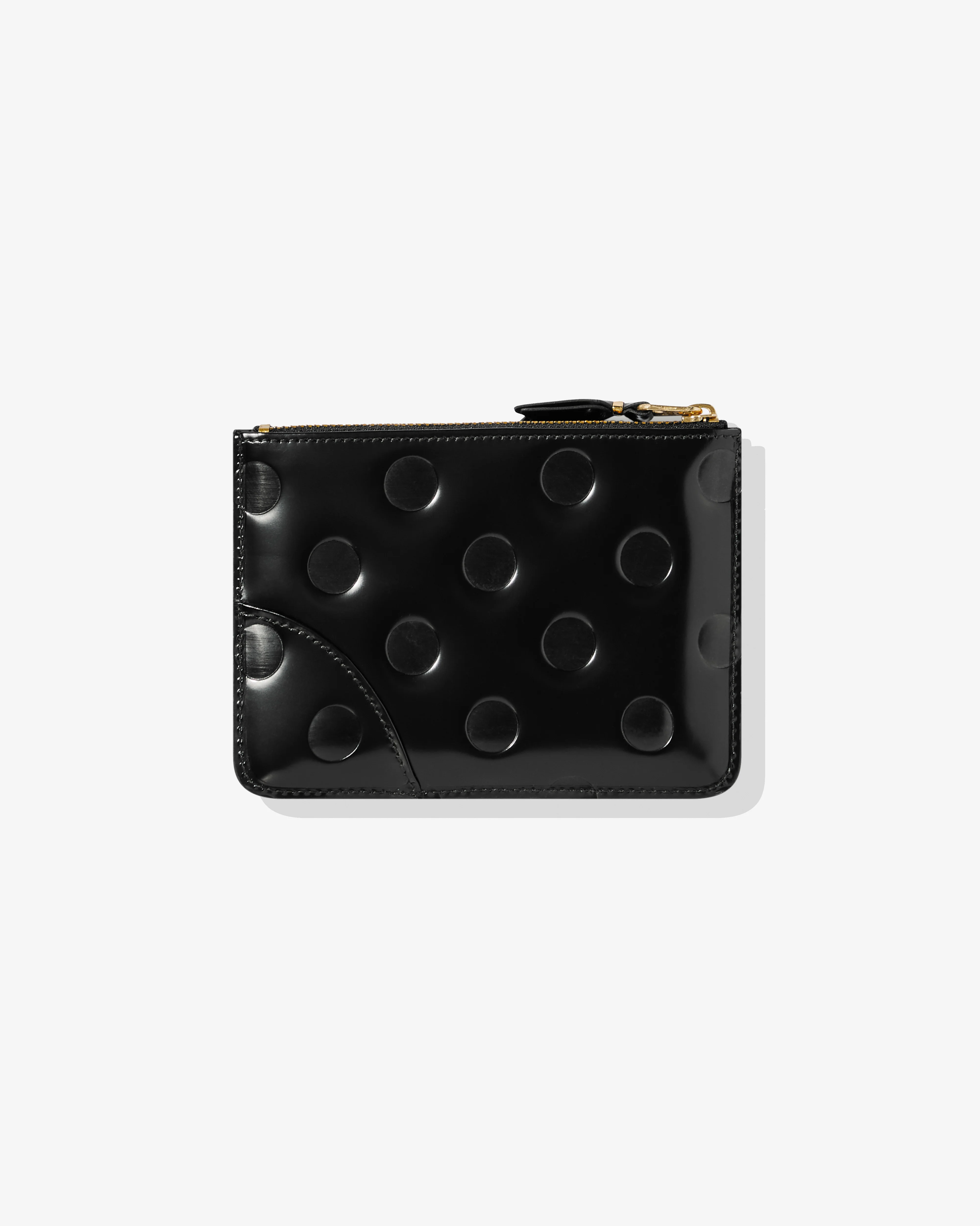 CDG Wallet - Polka Dot Embossed Zip Pouch - (Black SA8100NE) - Image 2