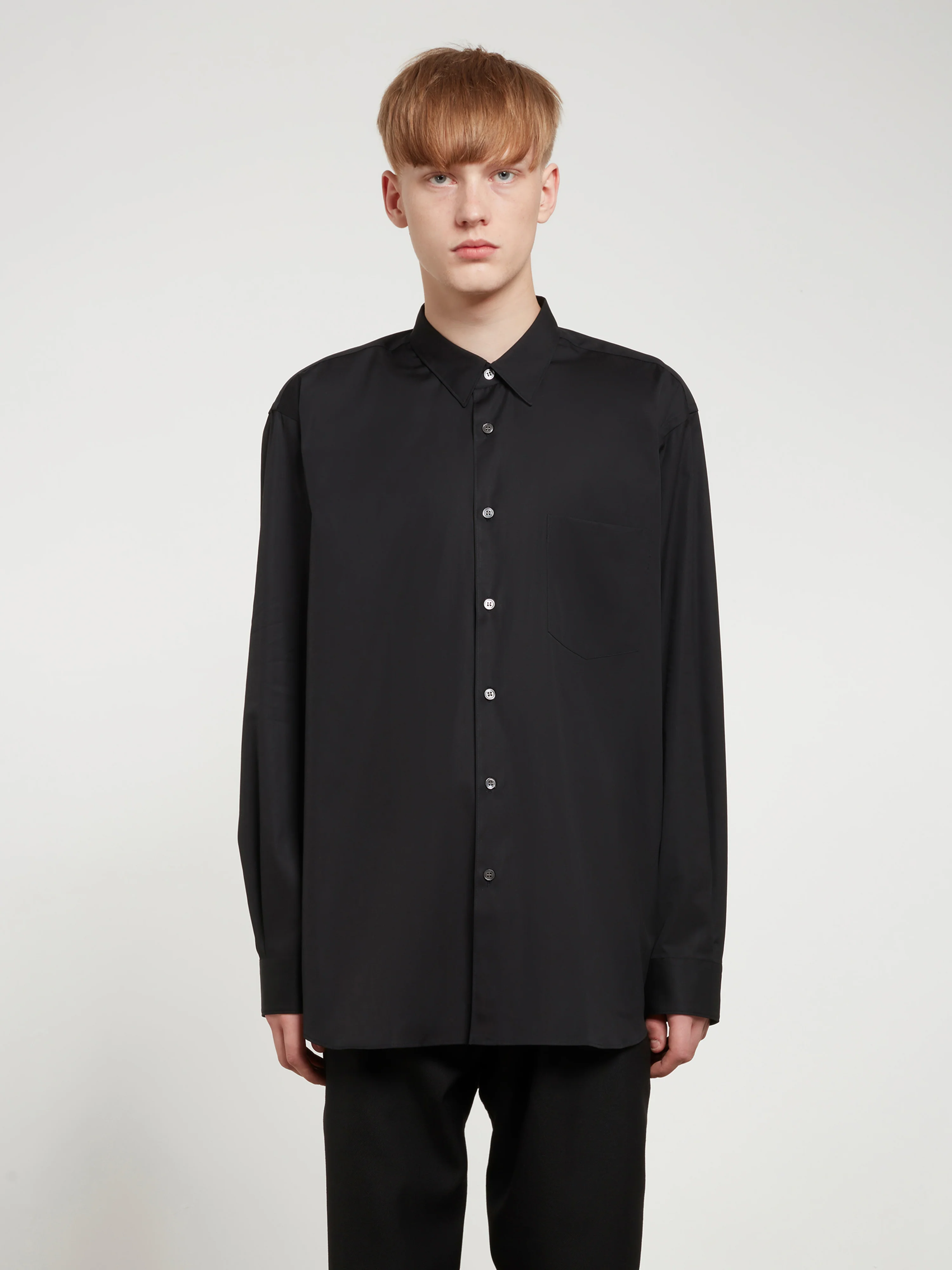 CDG Shirt Forever - Wide Fit Cotton Shirt - (Black) - Image 3
