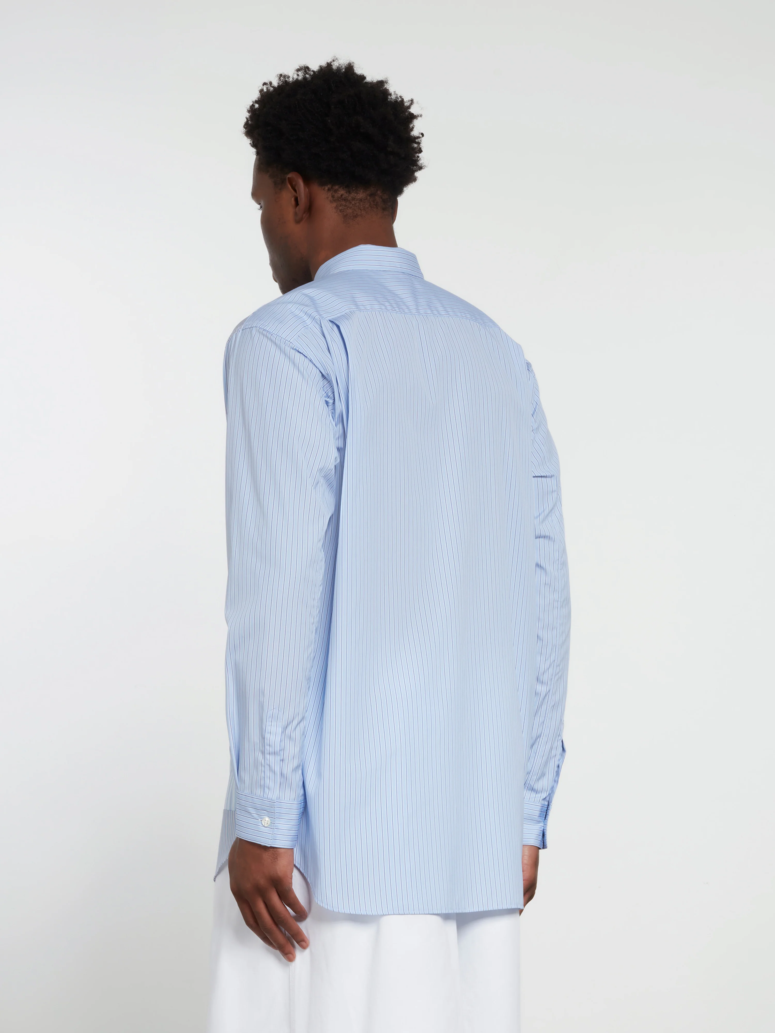 CDG Shirt Forever - Classic Fit Patchwork Shirt - (Stripe 5/Mix) - Image 5