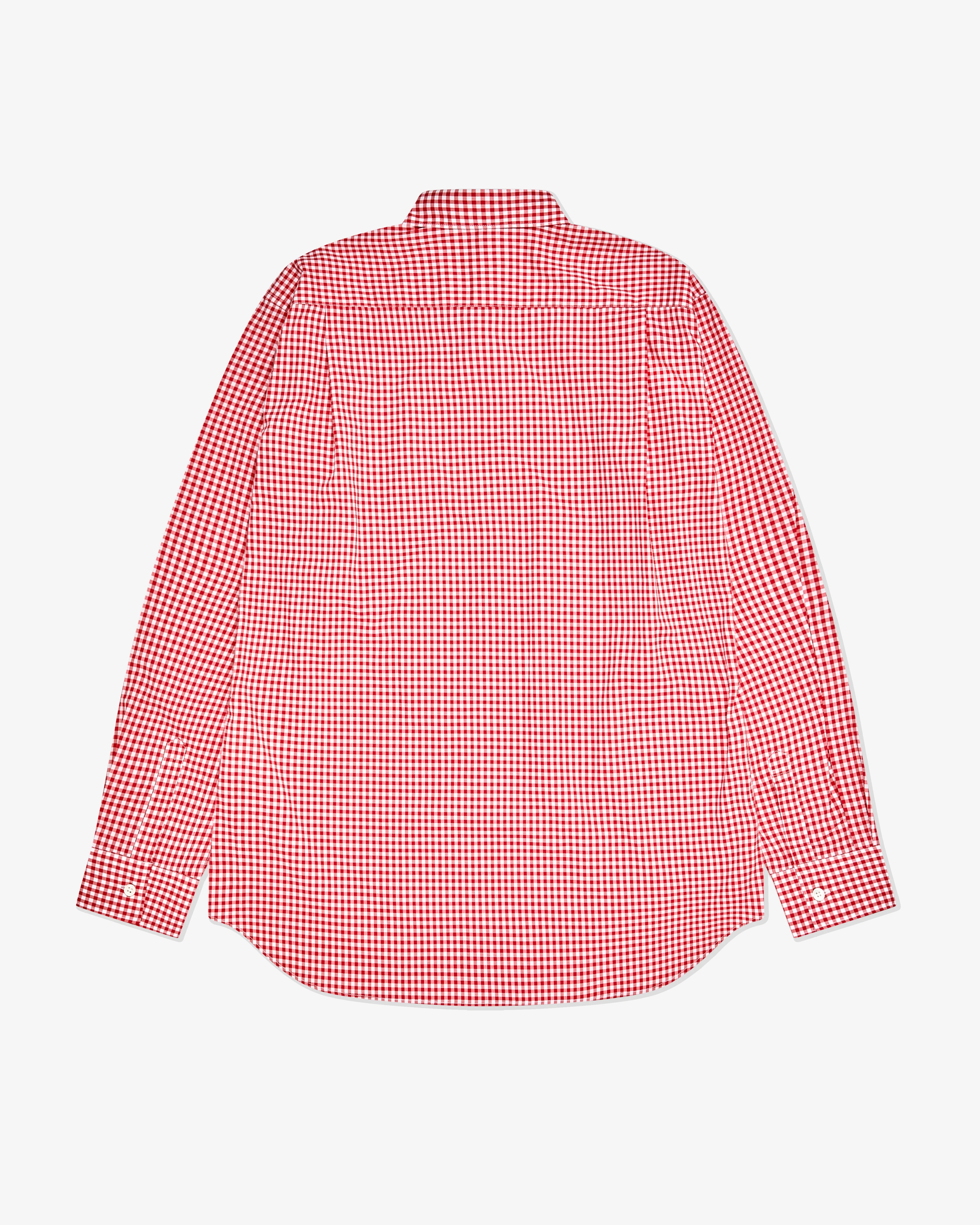 CDG Shirt Forever - Classic Fit Cotton Shirt - (Red Gingham) - Image 2