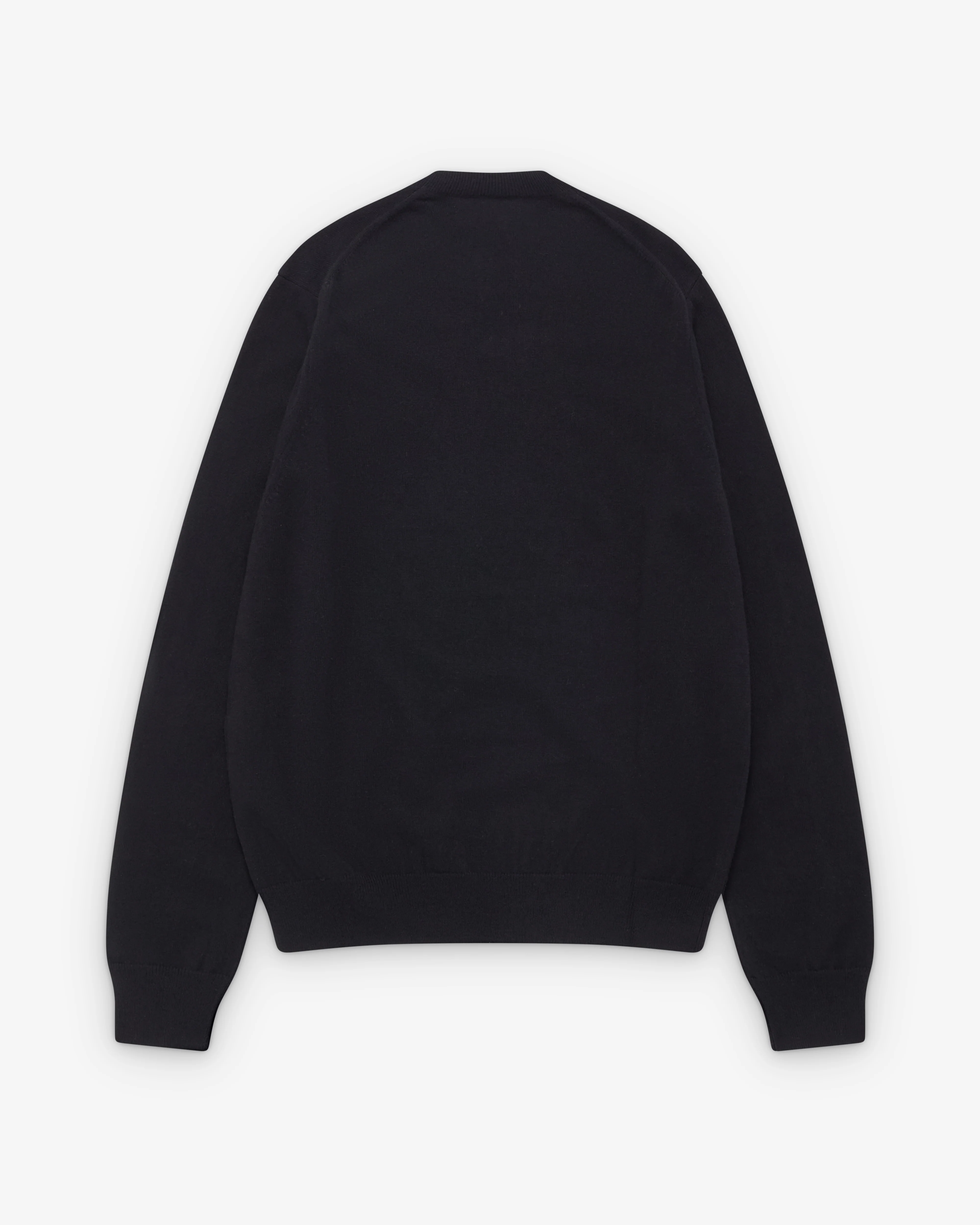 CDG Shirt Forever - Round Neck Lambswool Jumper - (Black) - Image 2