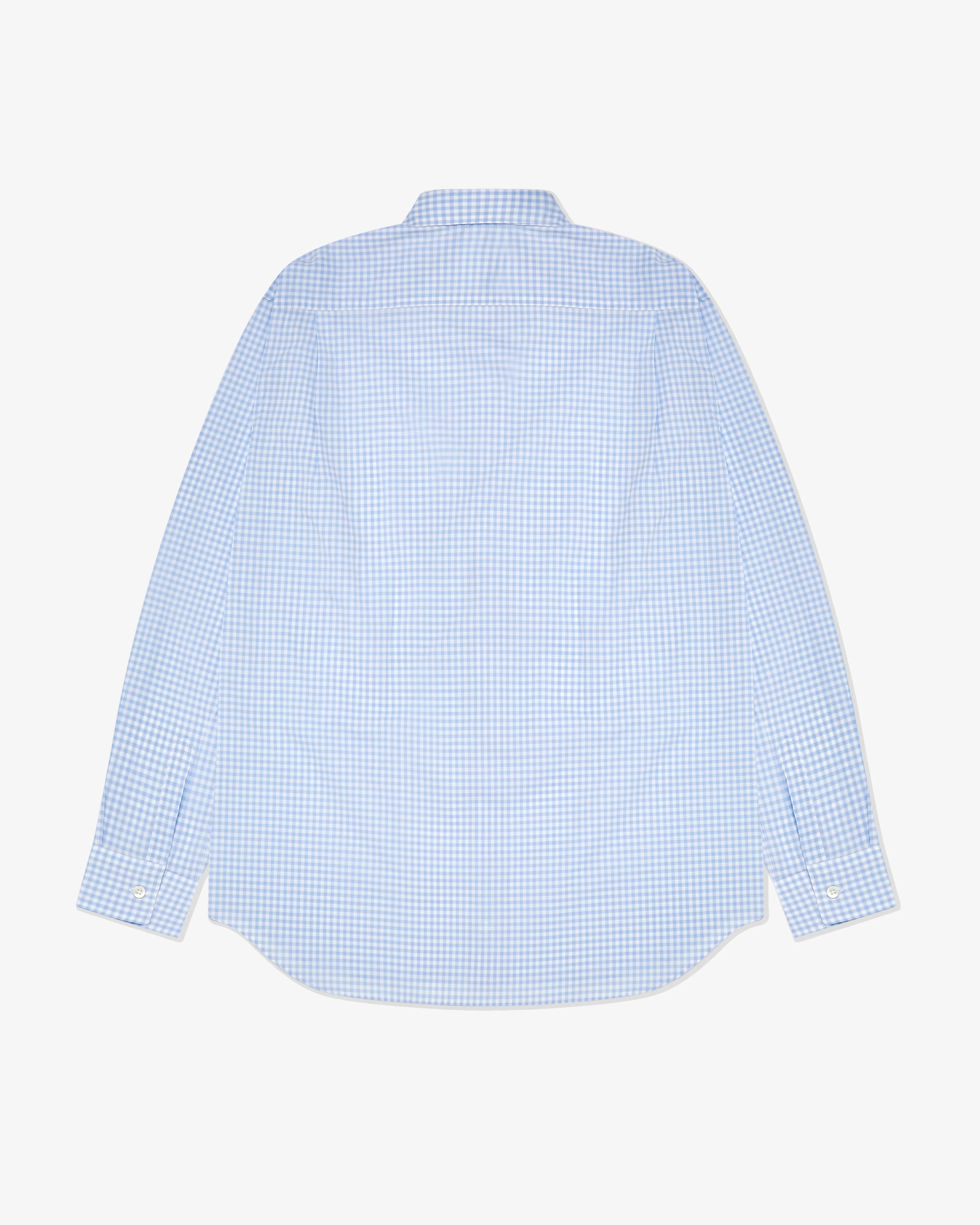 CDG Shirt Forever - Classic Fit Cotton Shirt - (Blue Gingham) - Image 2