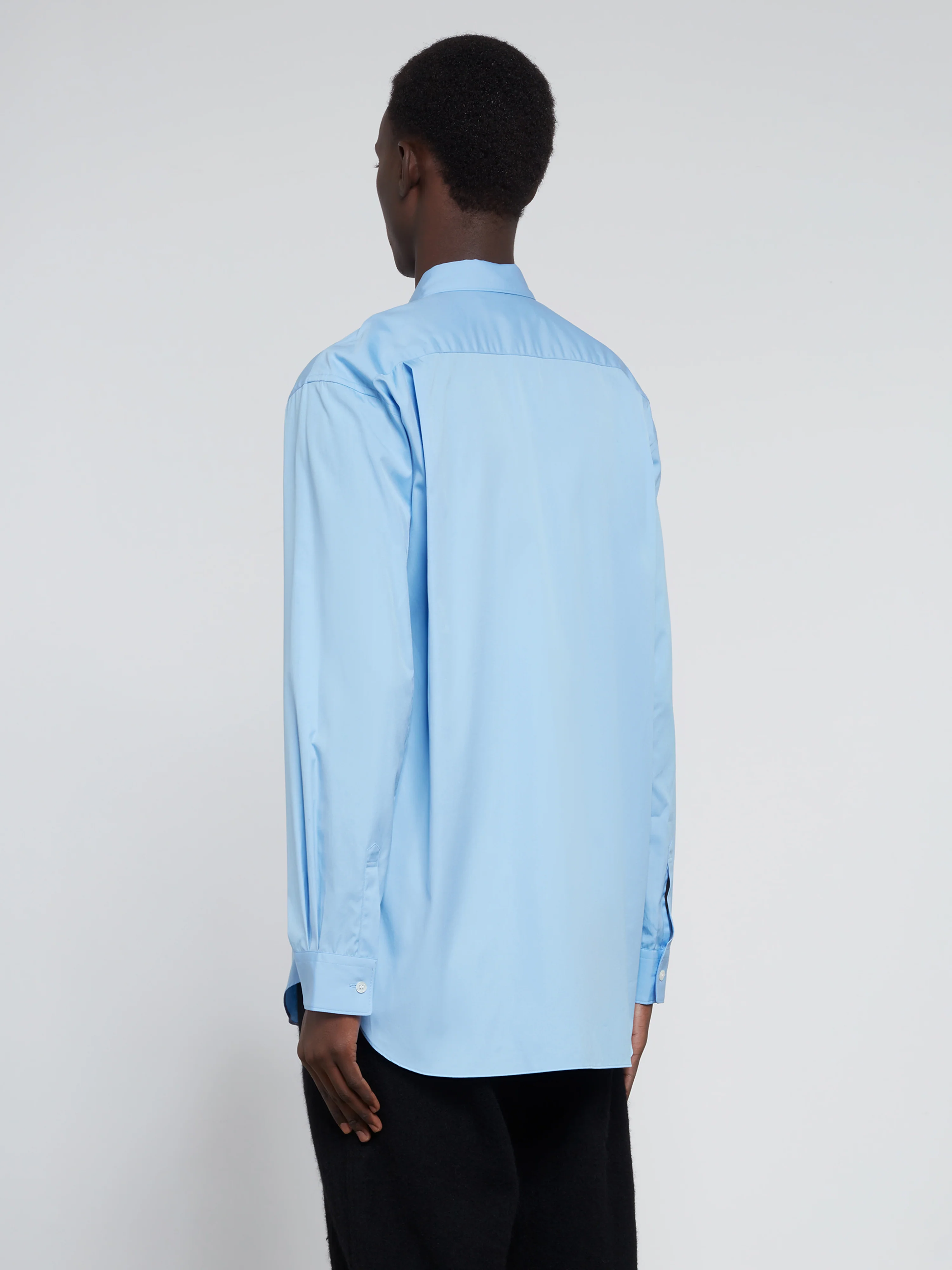 CDG Shirt Forever - Classic Fit Cotton Shirt - (Light Blue) - Image 5