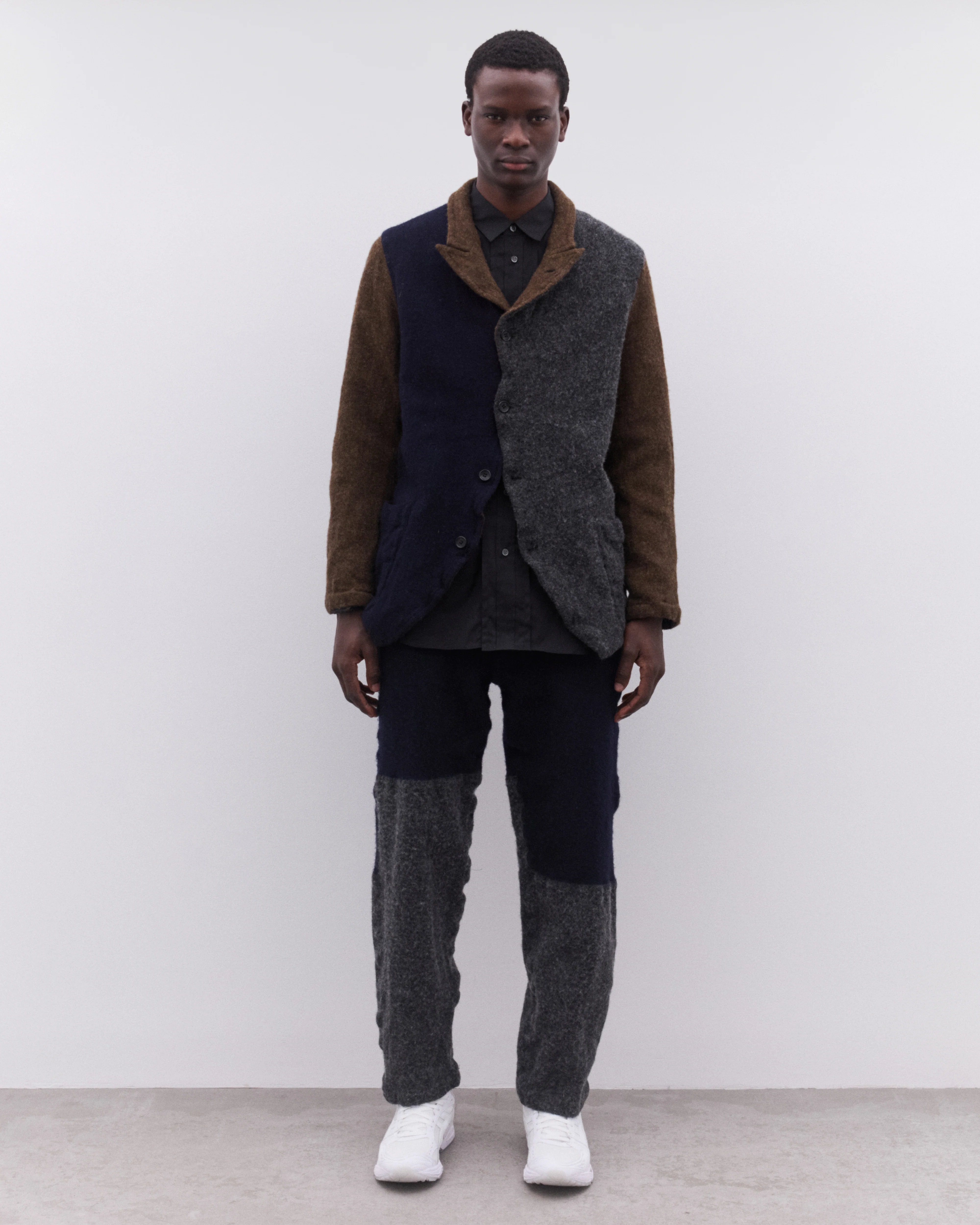 CDG Shirt - Men’s Colour Block Wool Blazer - (Multi) - Image 6