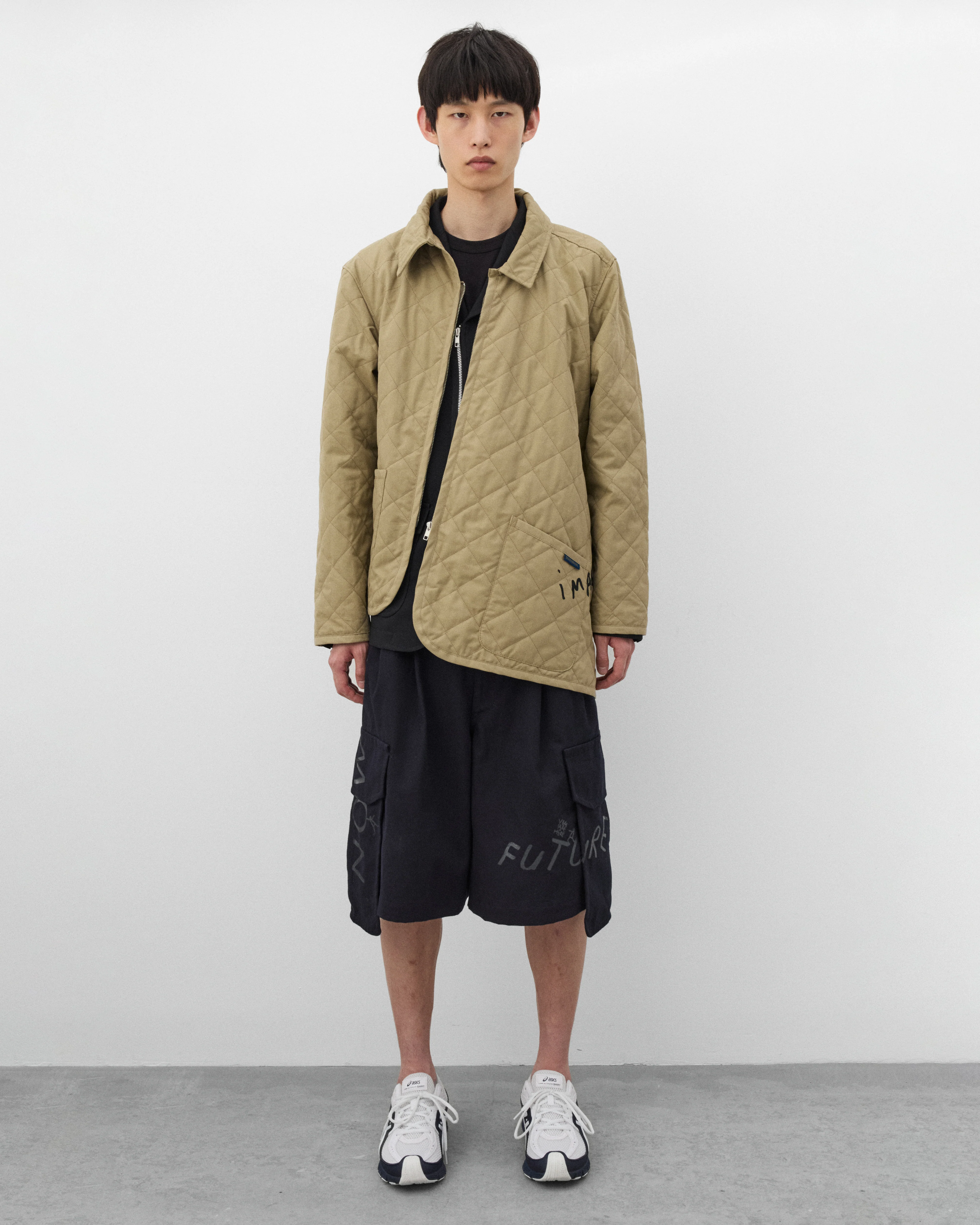 CDG Shirt - Men's Lavenham Bias Quilted Jacket - (Beige) - Image 6